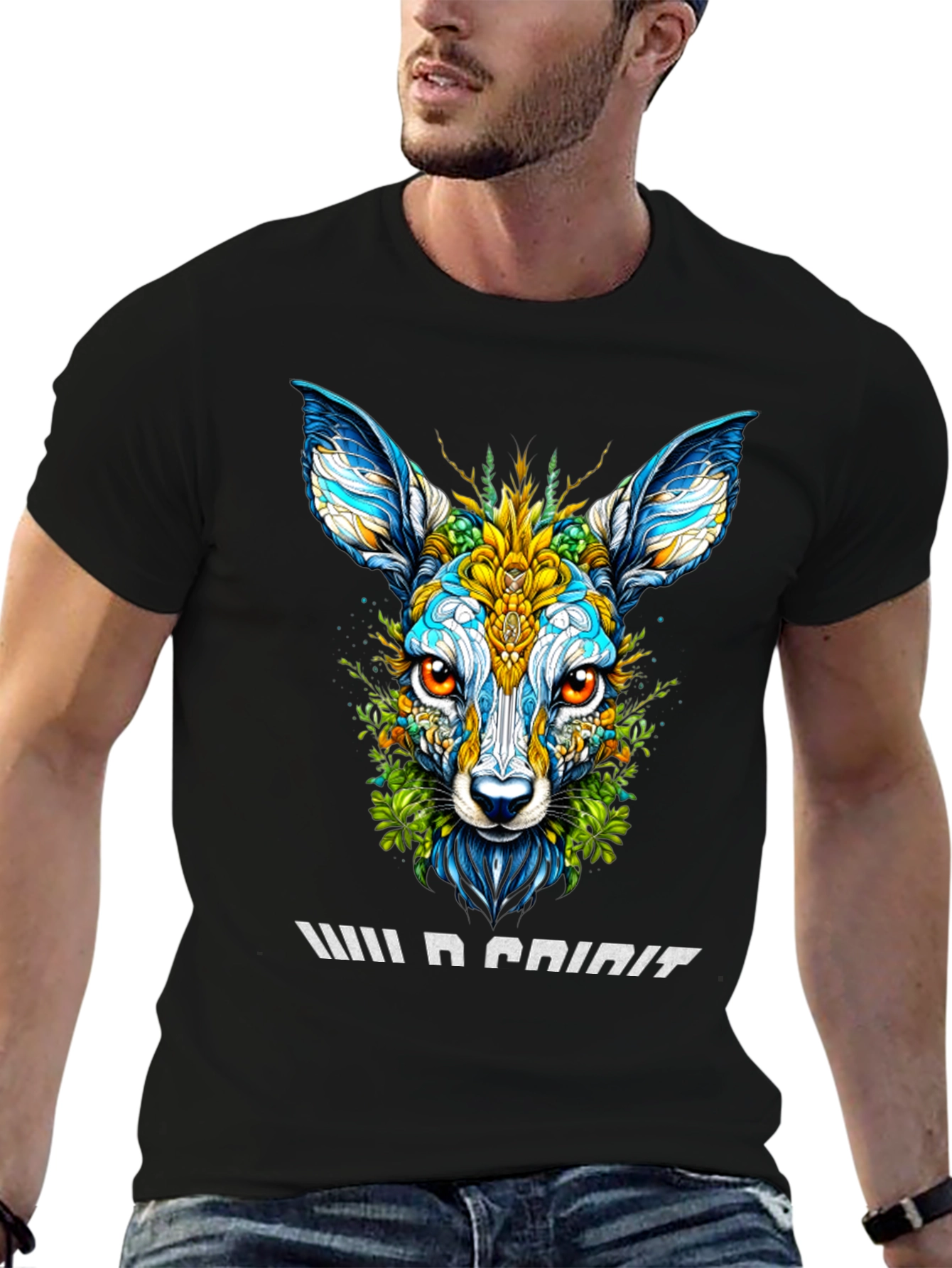 Wild Spirit Deer Graphic T-Shirt