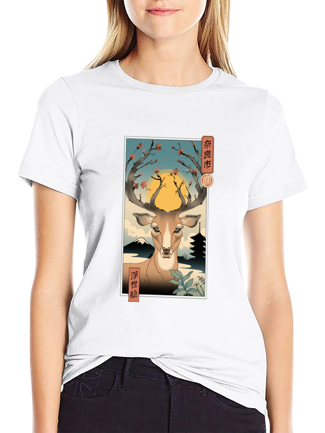 Japanese Deer Graphic Tee