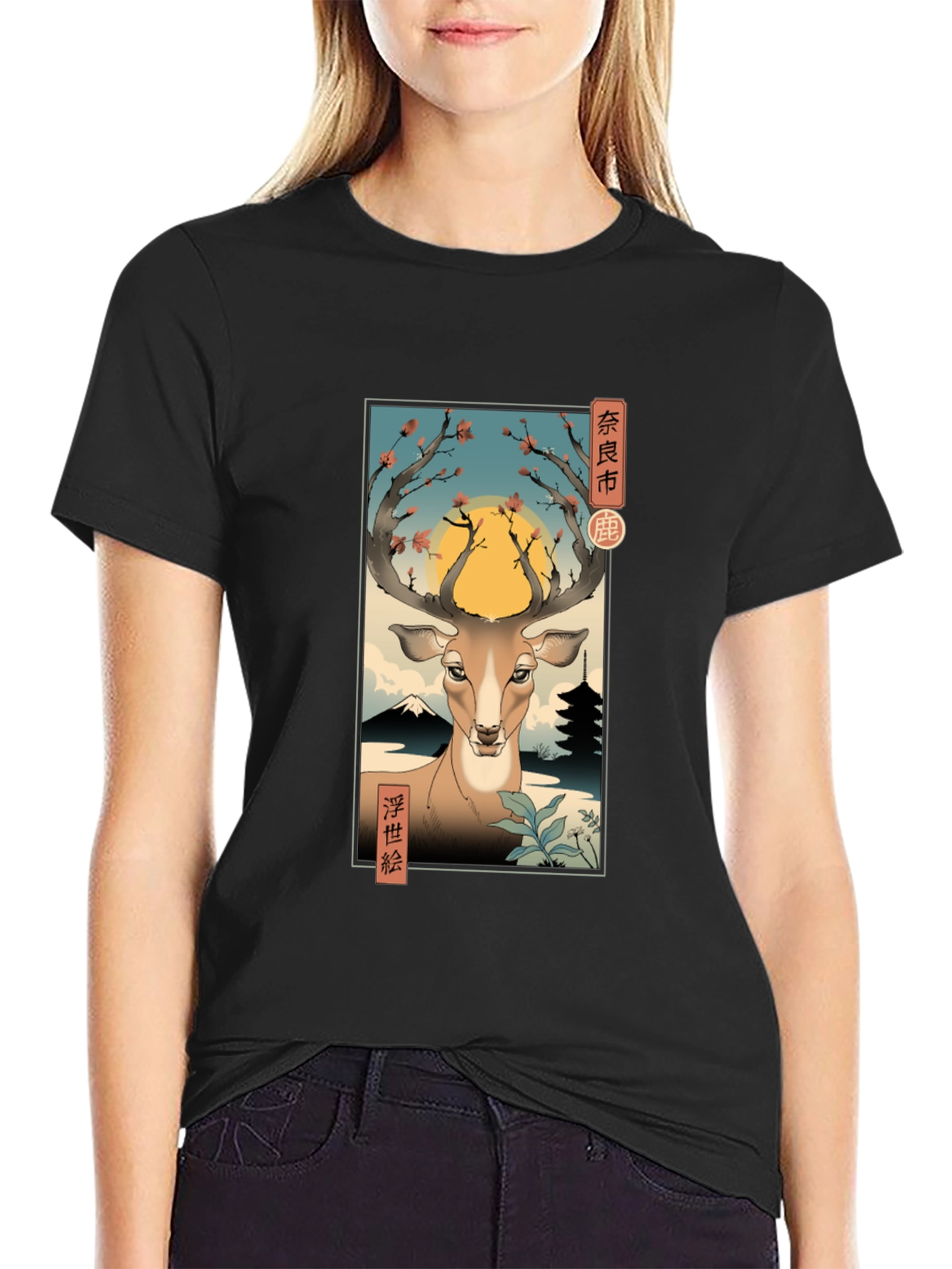 Japanese Deer Graphic Tee