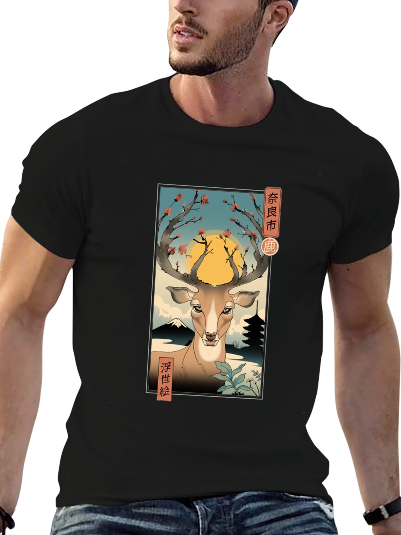 Japanese Deer Graphic Tee
