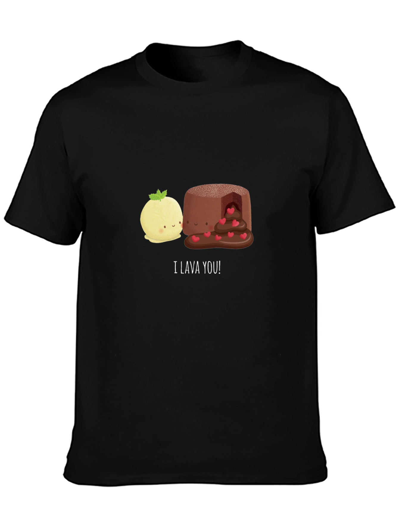 I Lava You Graphic Tee - Black Cotton T-Shirt