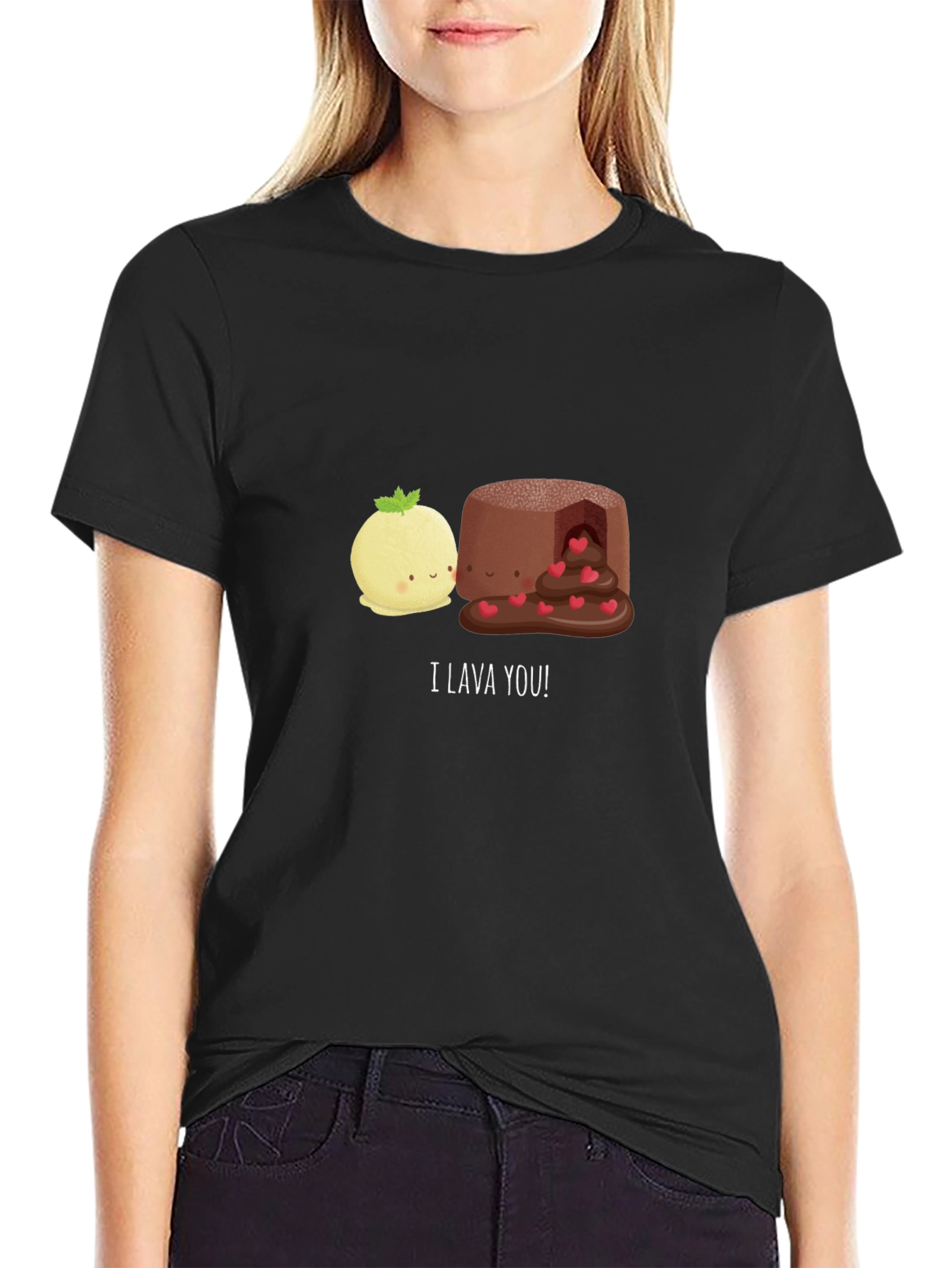 I Lava You Graphic Tee - Black Cotton T-Shirt