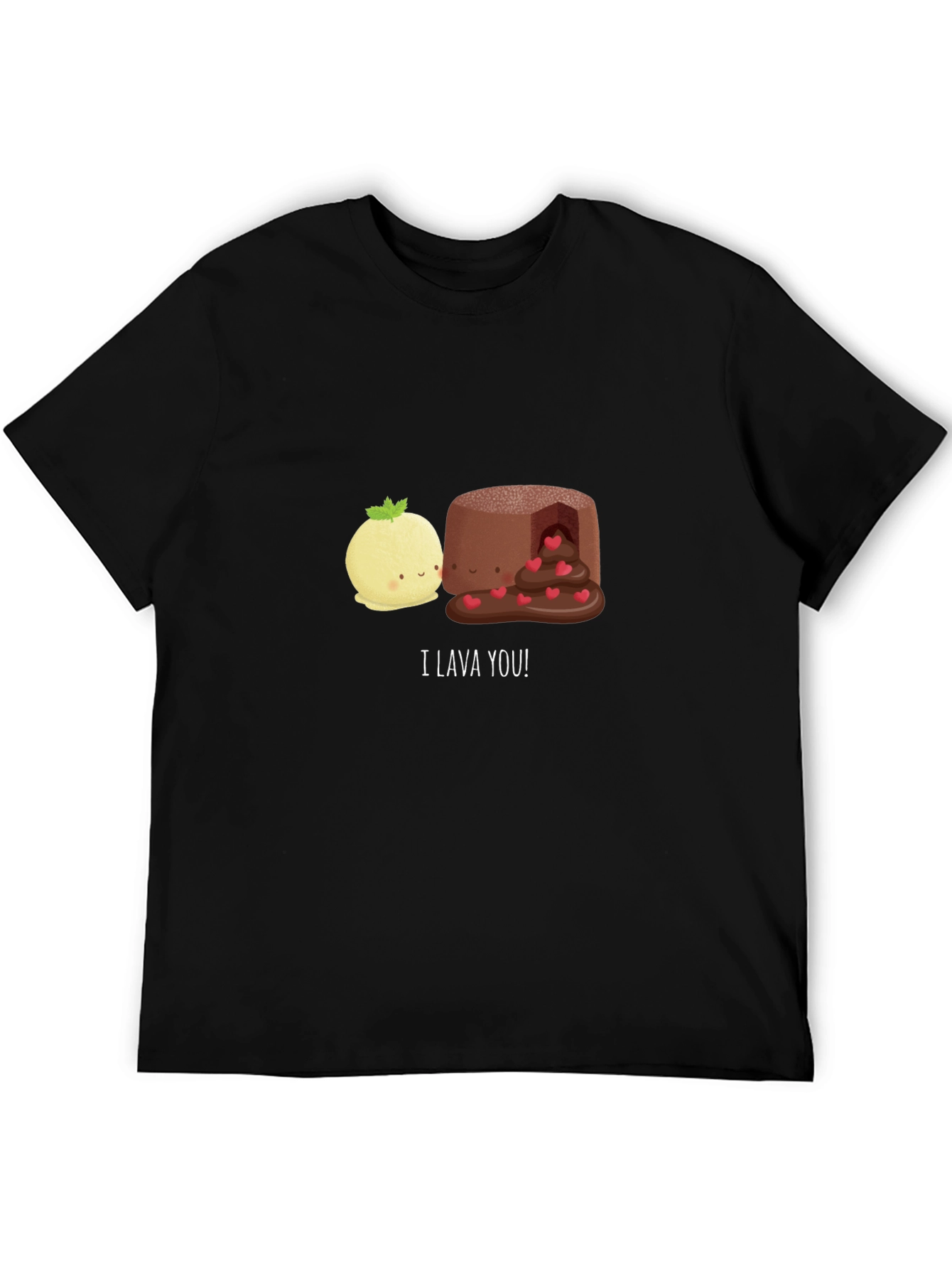 I Lava You Graphic Tee - Black Cotton T-Shirt