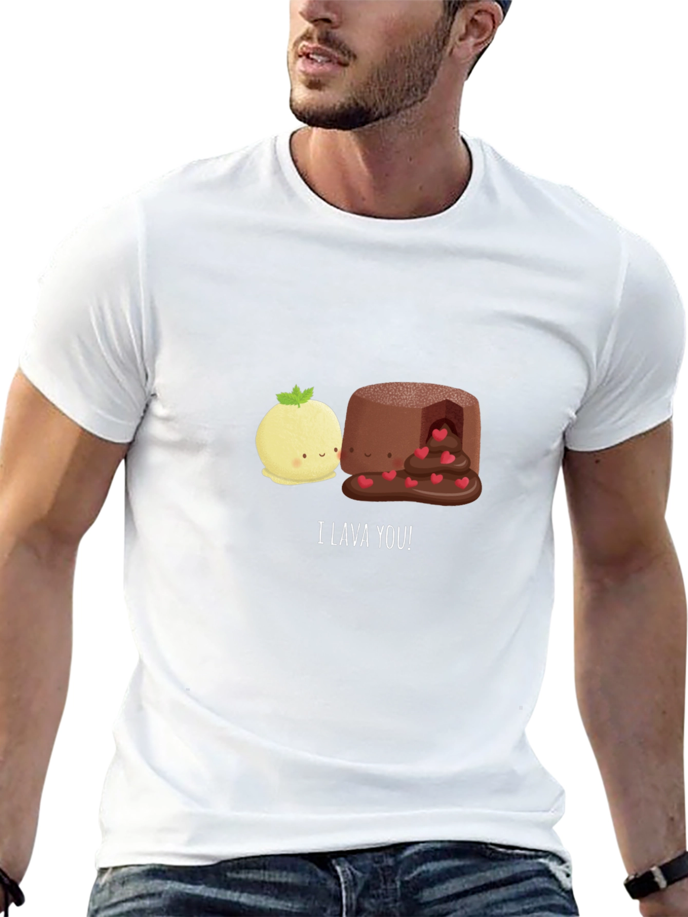 I Lava You Graphic Tee - Black Cotton T-Shirt