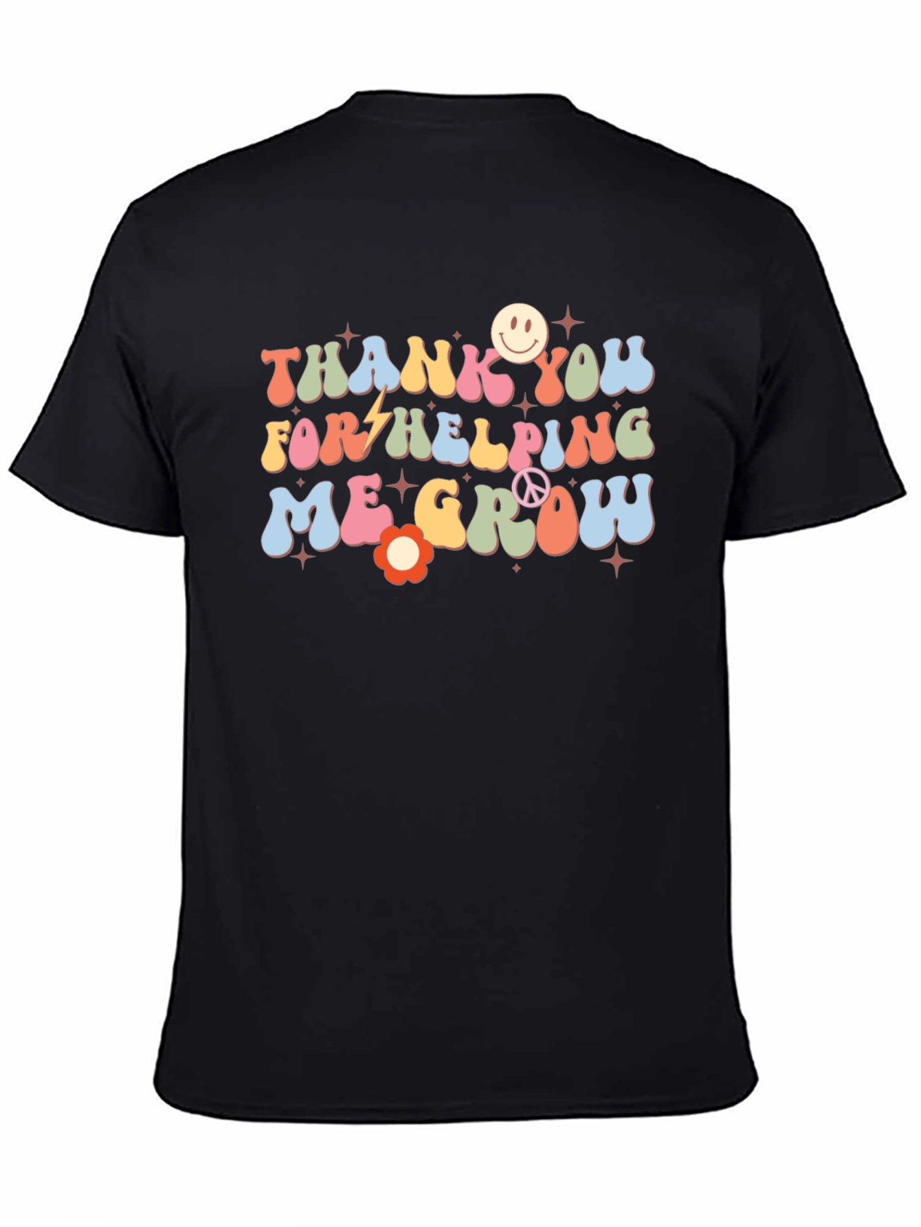 Thank You for Helping Me Grow Black T-Shirt