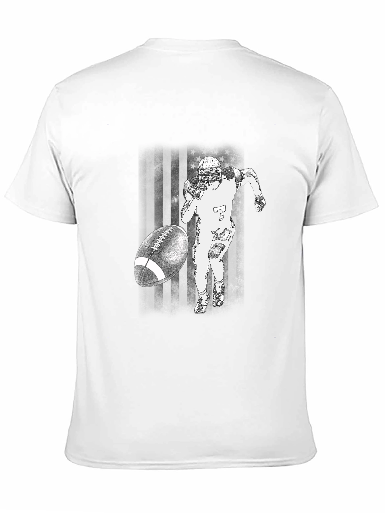 American Football T-Shirt - Patriotic Design