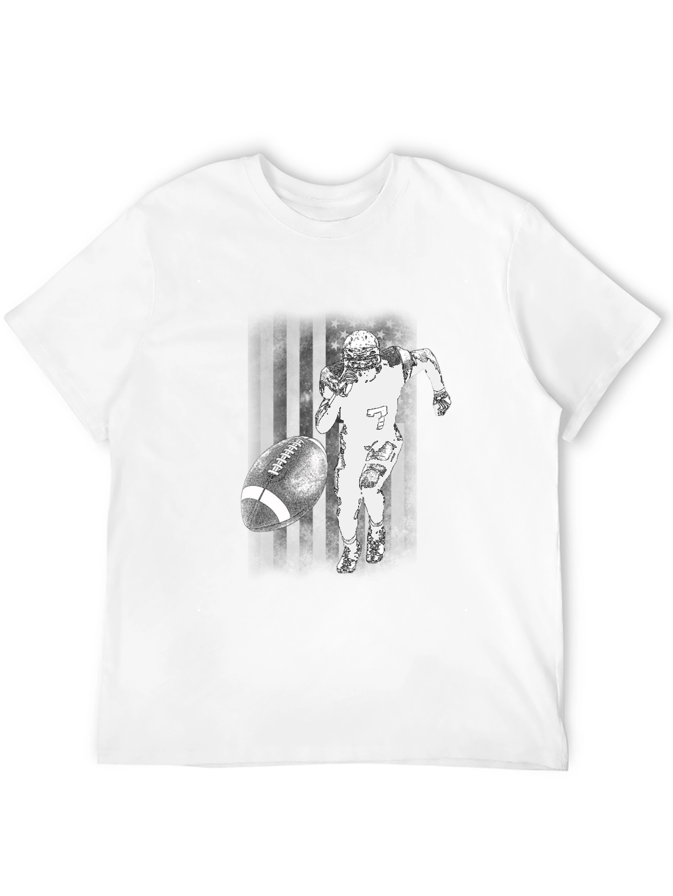 American Football T-Shirt - Patriotic Design