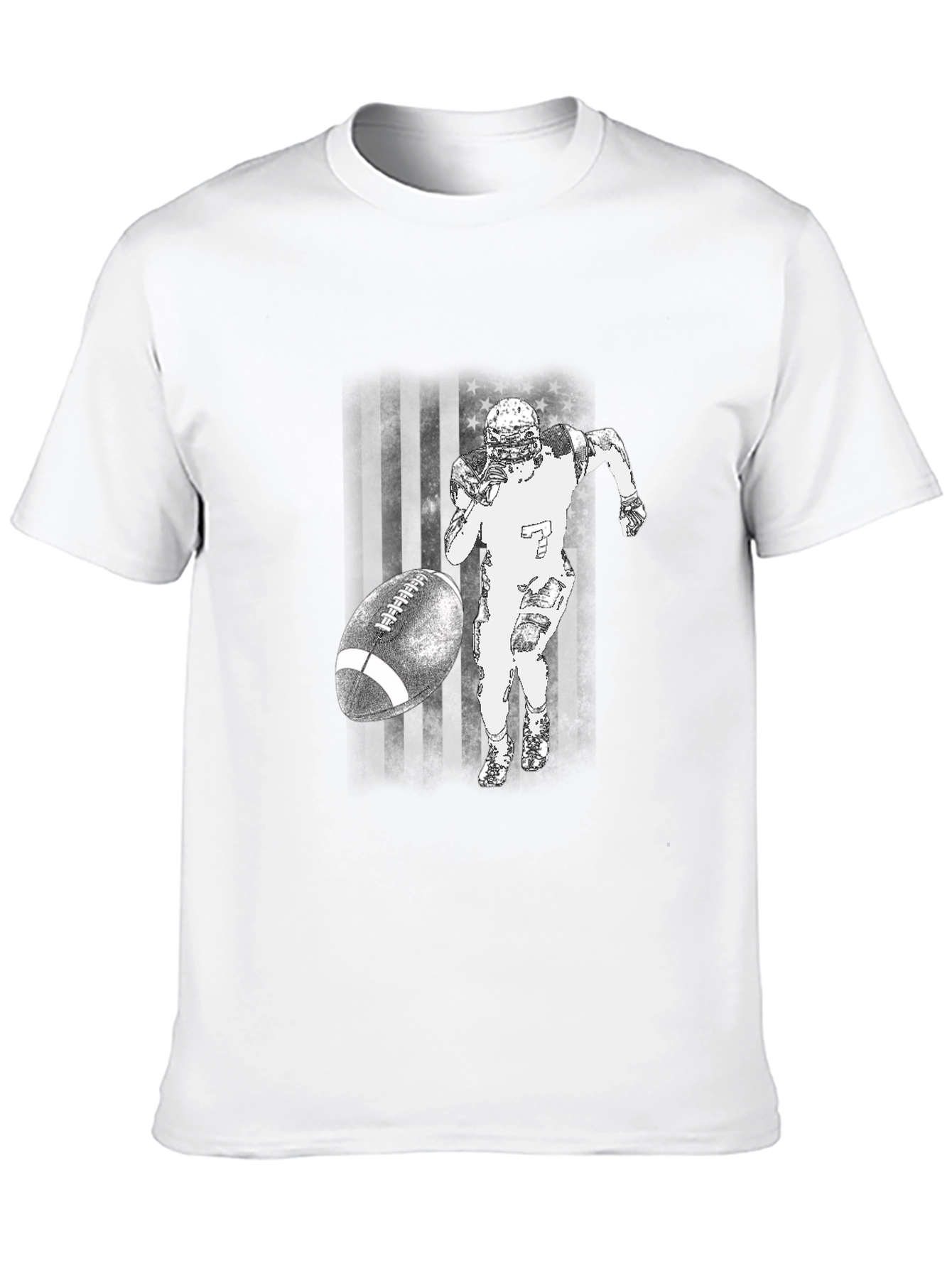 American Football T-Shirt - Patriotic Design