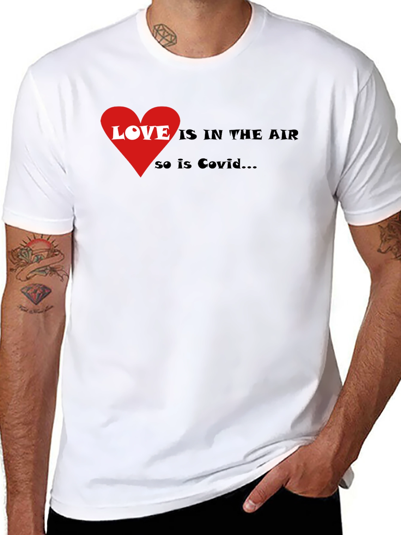 Love & Covid T-Shirt - Humorous Graphic Tee