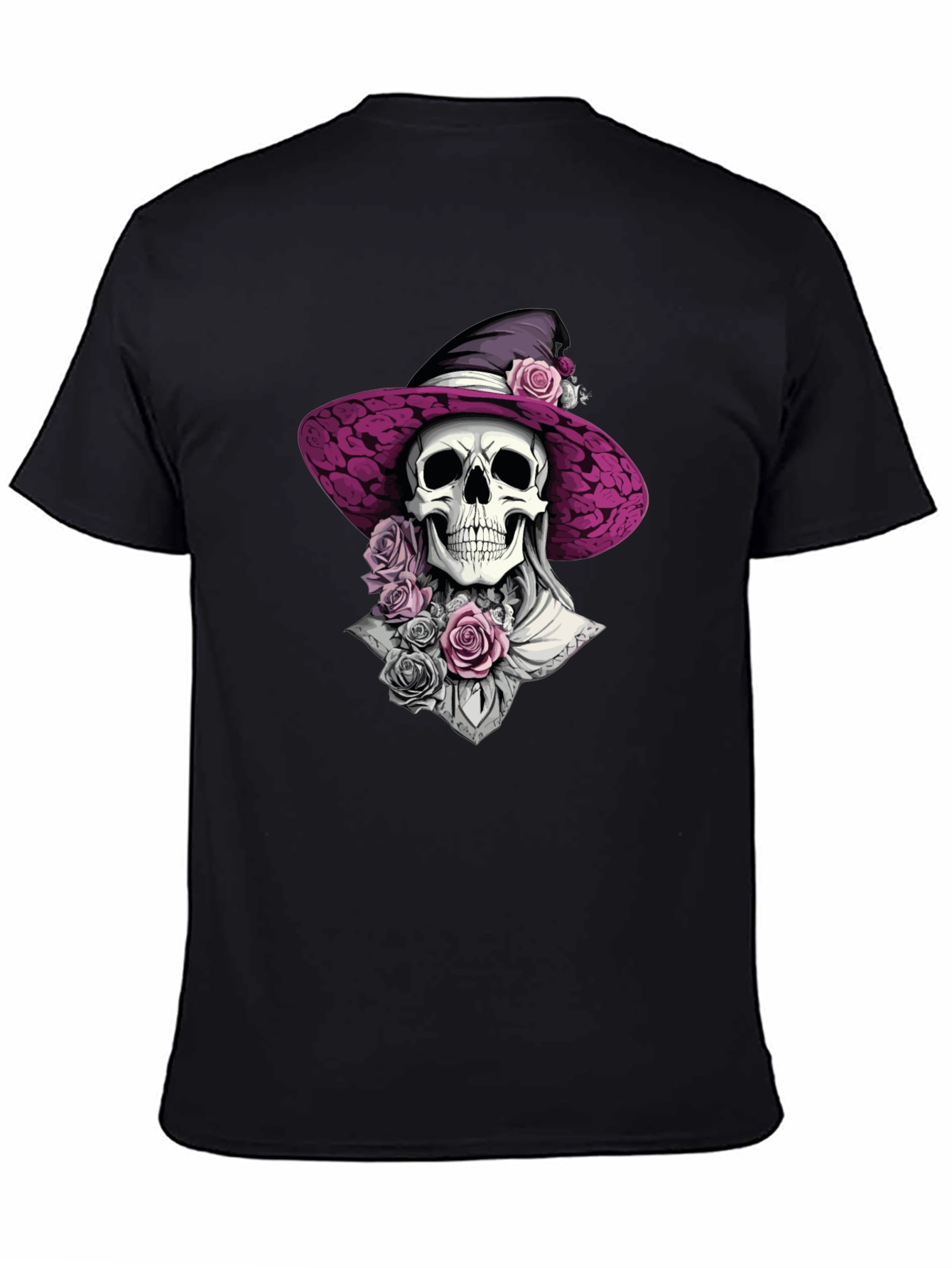 Skull Witch T-Shirt: Gothic Halloween Style