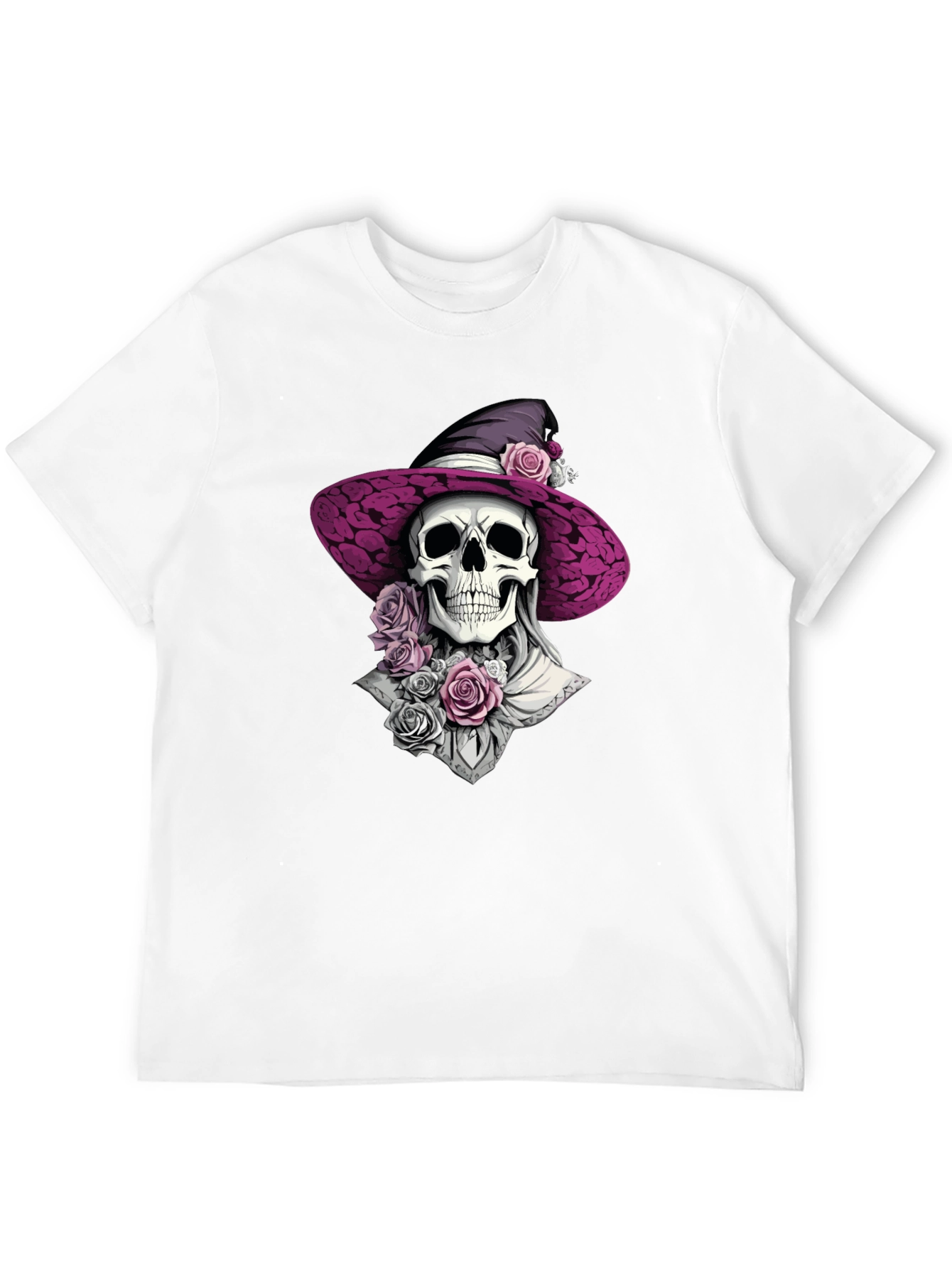 Skull Witch T-Shirt: Gothic Halloween Style