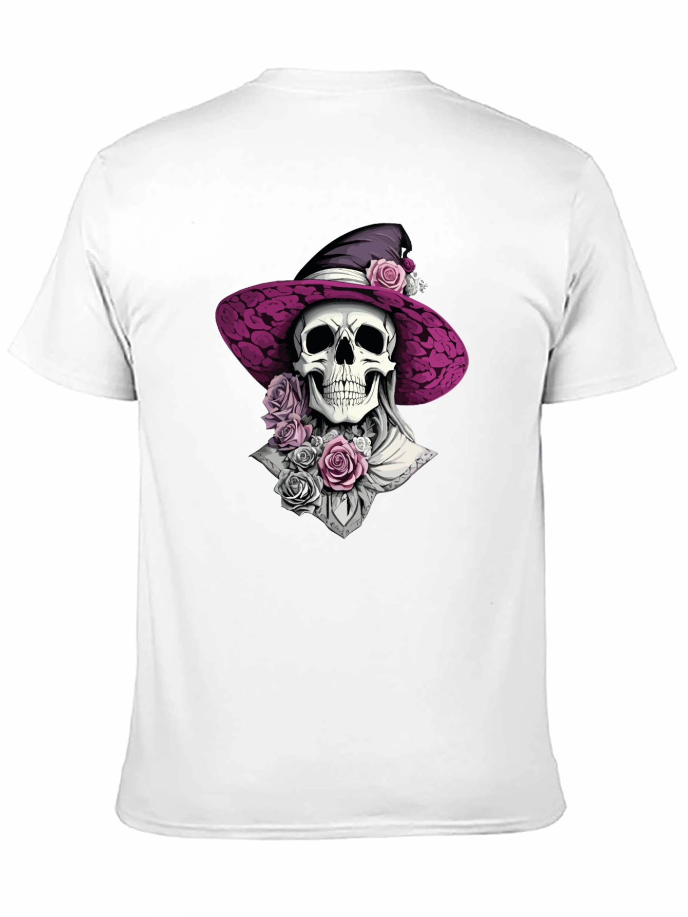Skull Witch T-Shirt: Gothic Halloween Style