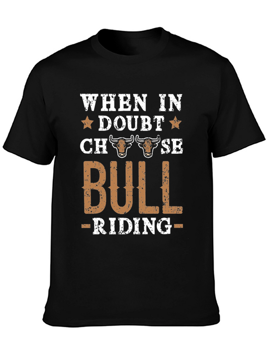 Bull Riding Graphic Tee - Western Style T-Shirt