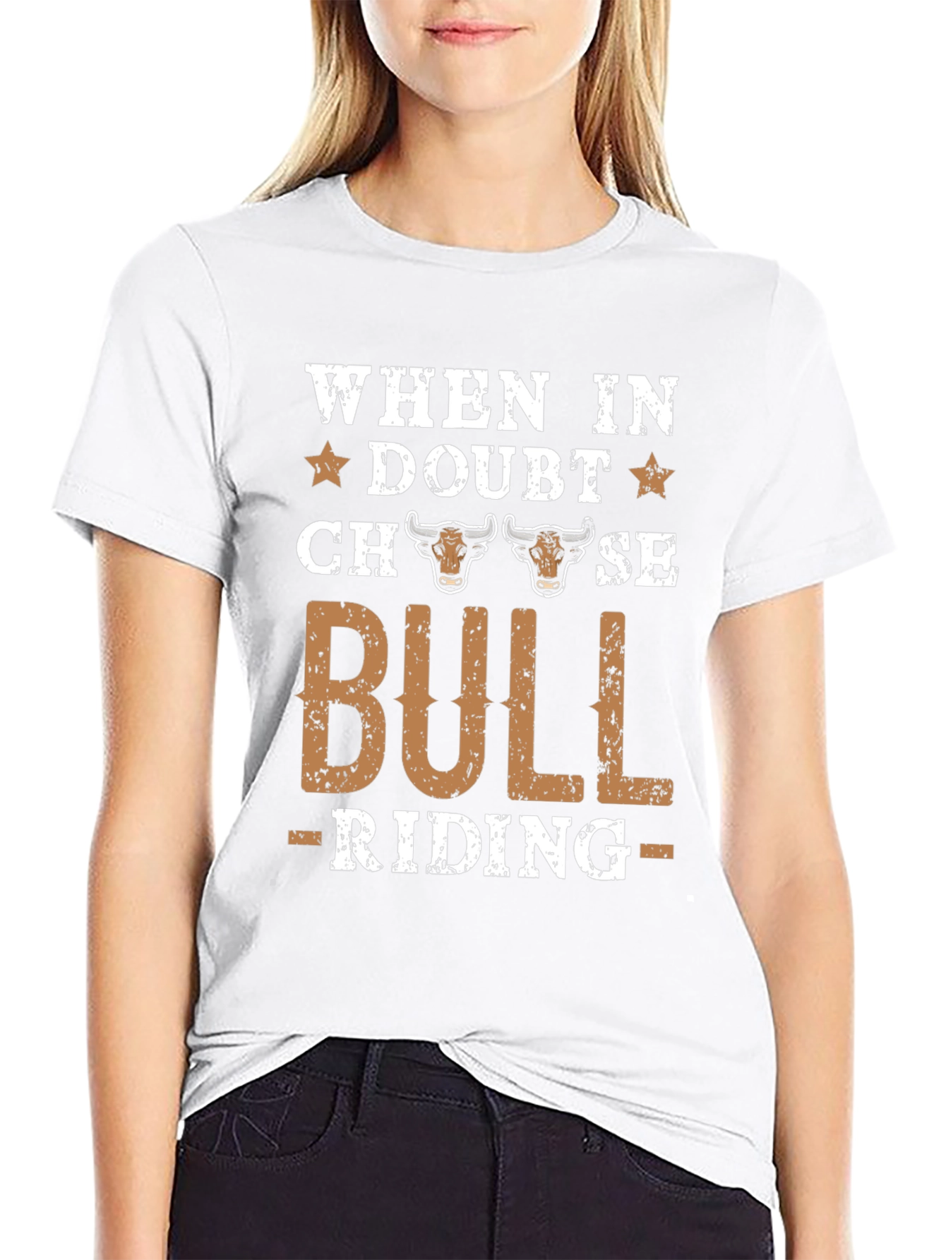 Bull Riding Graphic Tee - Western Style T-Shirt