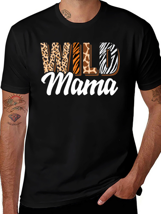 Wild Mama Animal Print Graphic T-Shirt