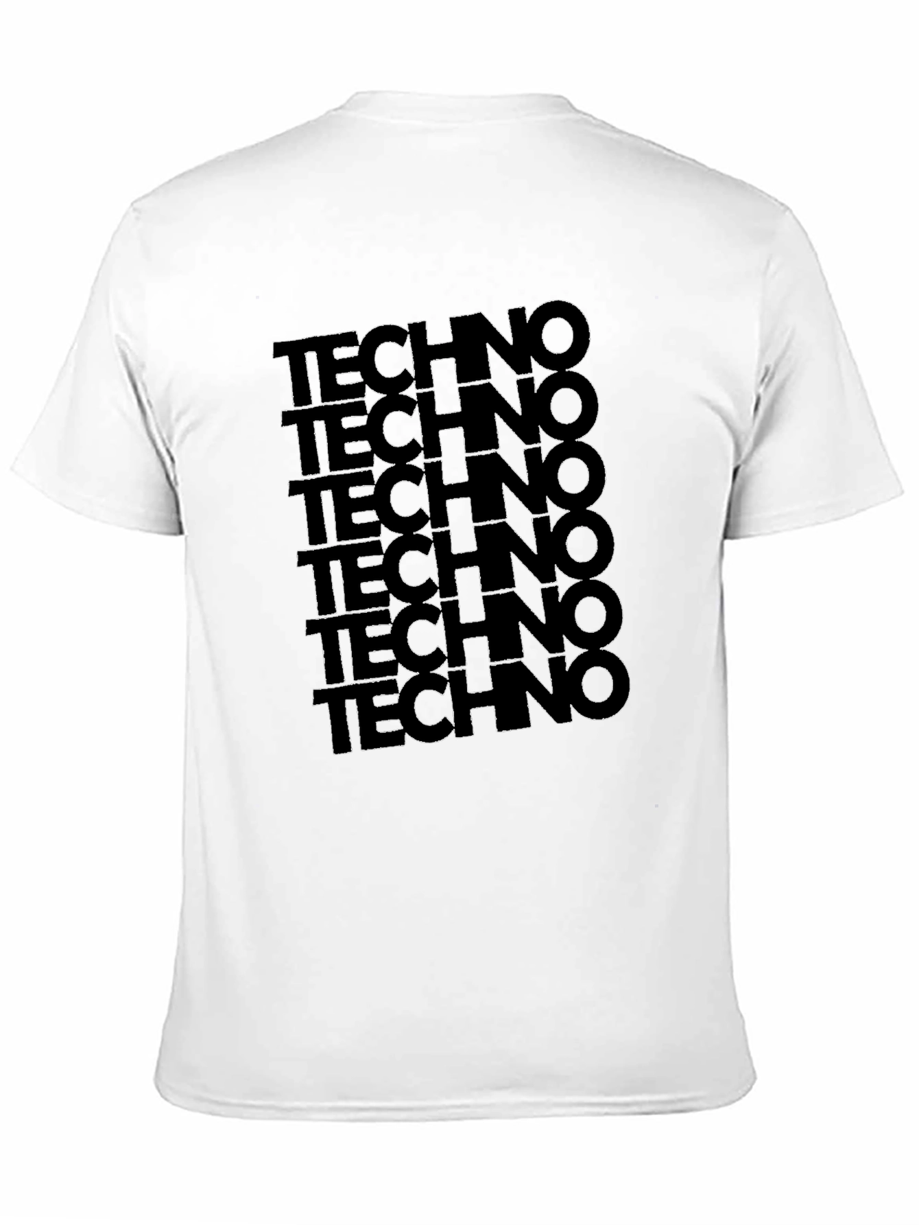 Techno T-Shirt: Bold Stacked Design