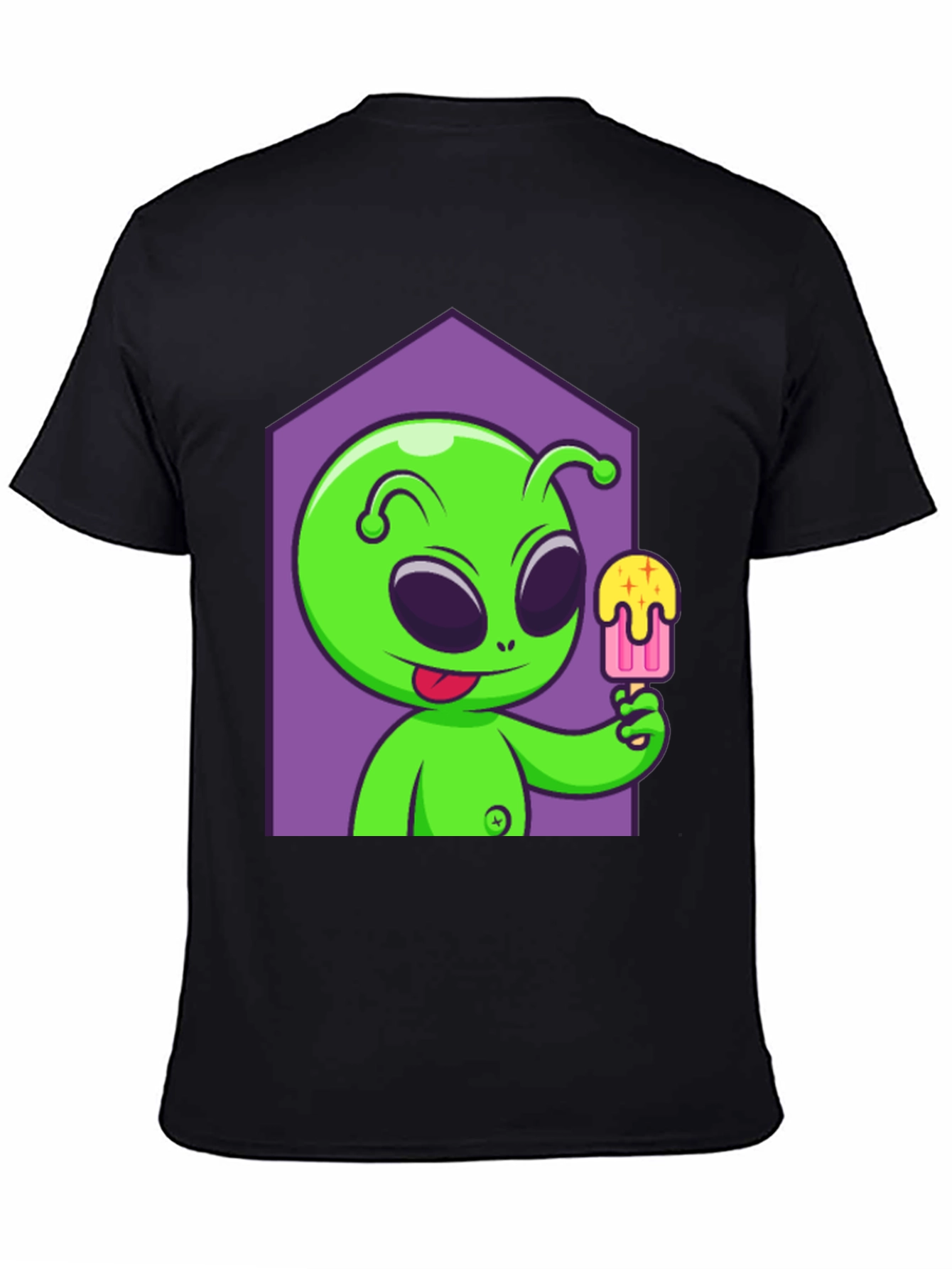 Alien Eats Popsicle Graphic Tee
