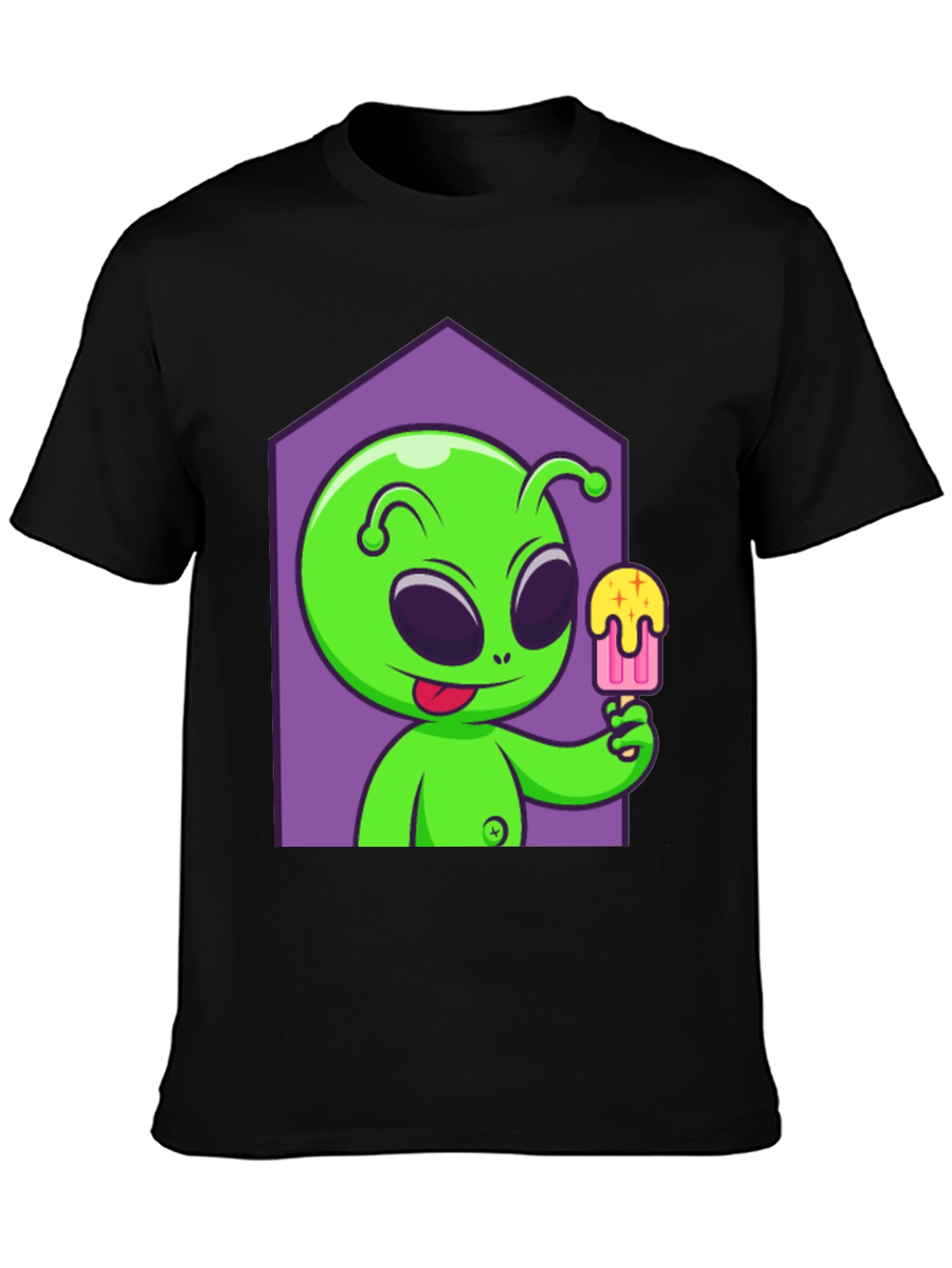 Alien Eats Popsicle Graphic Tee