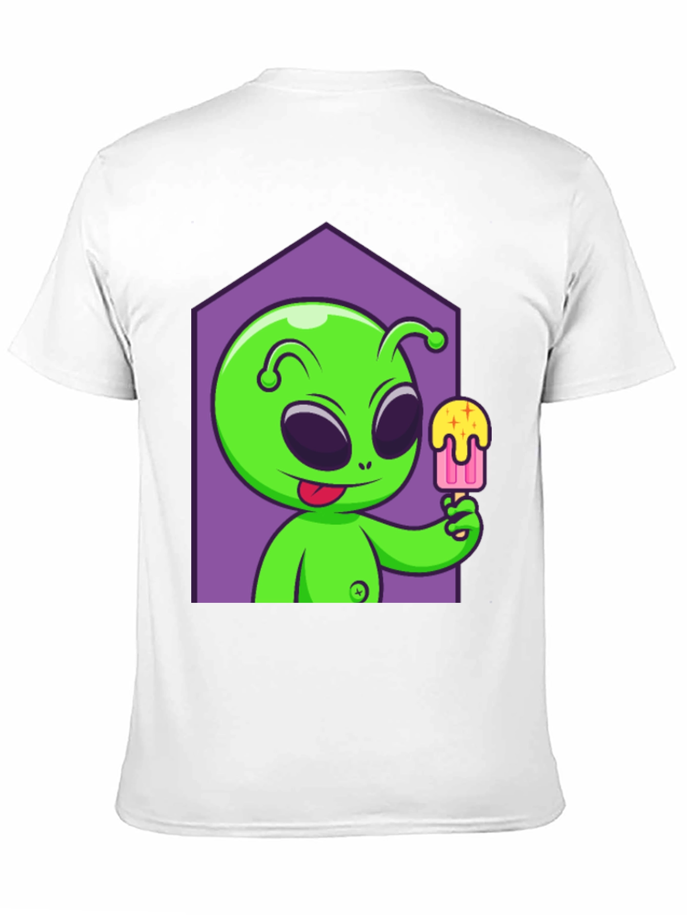 Alien Eats Popsicle Graphic Tee