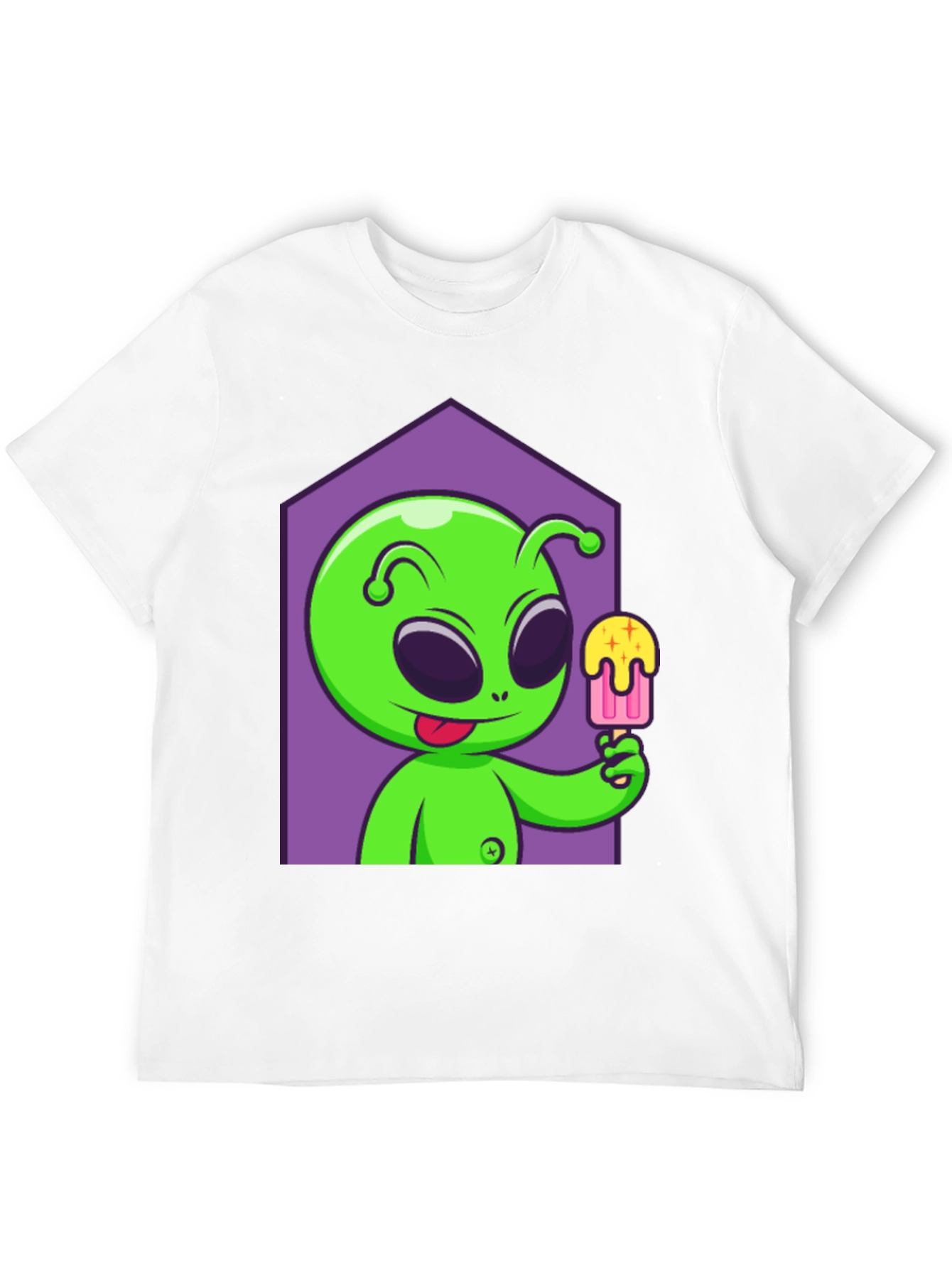 Alien Eats Popsicle Graphic Tee