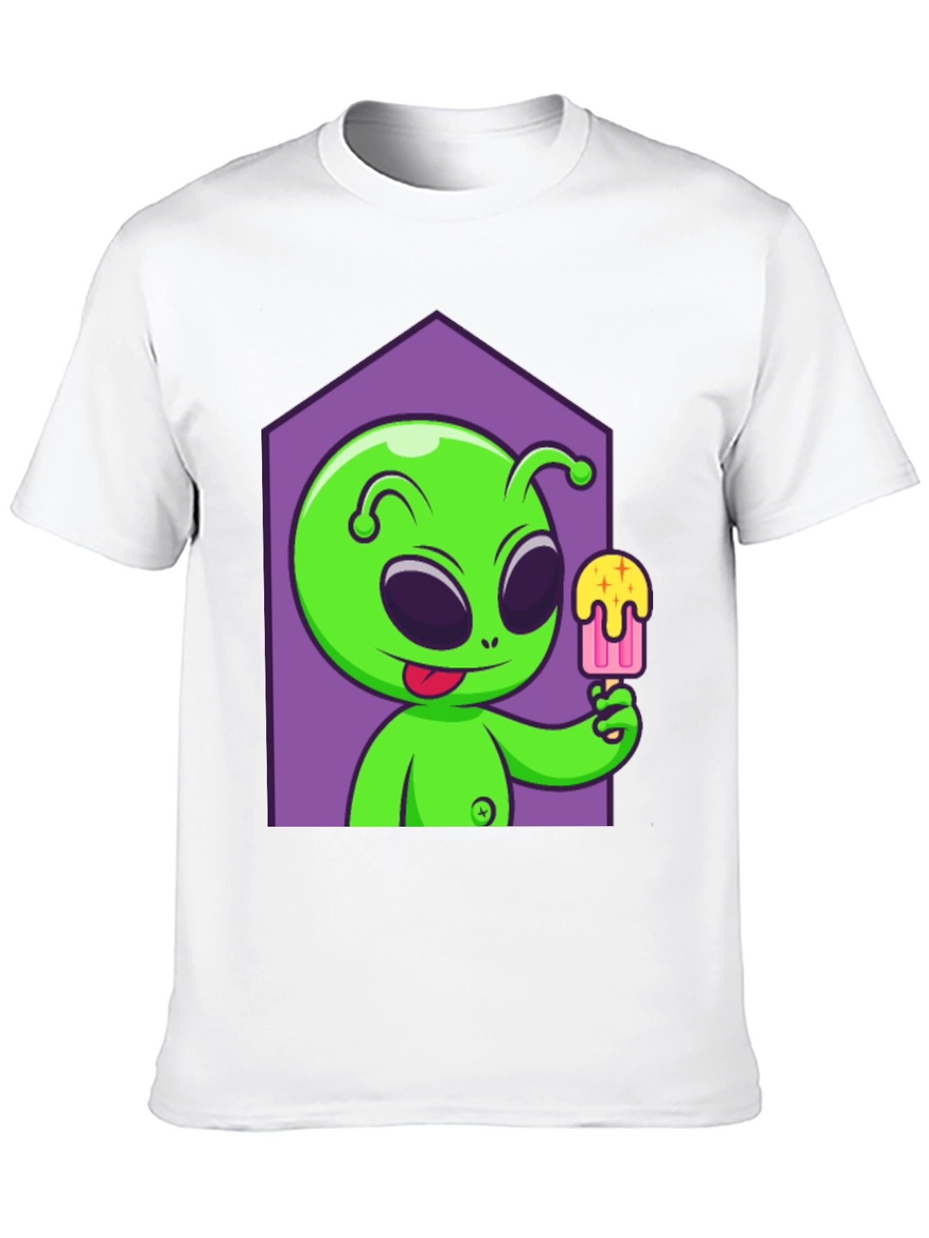 Alien Eats Popsicle Graphic Tee