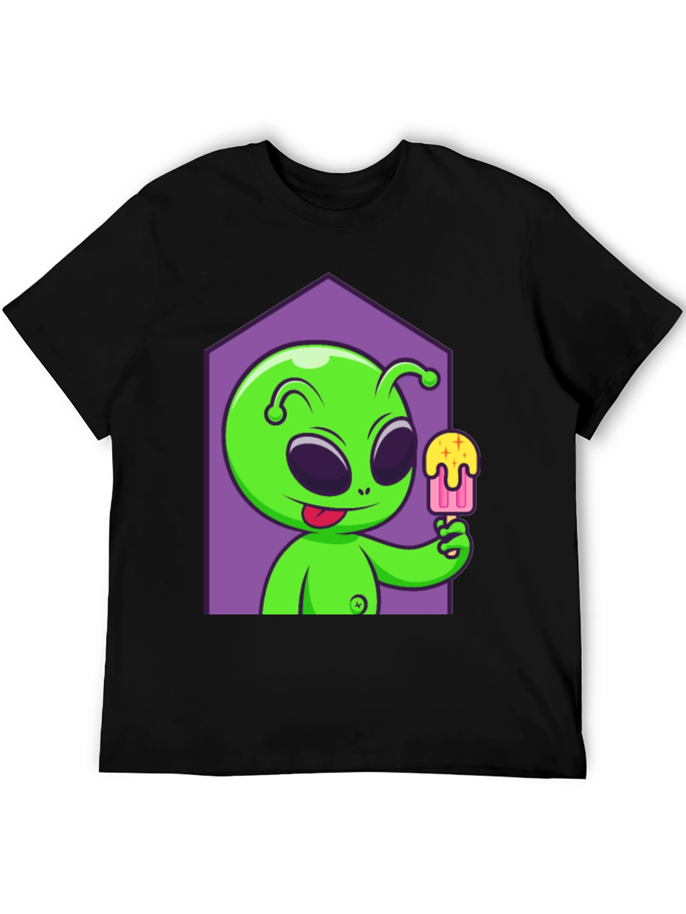Alien Eats Popsicle Graphic Tee
