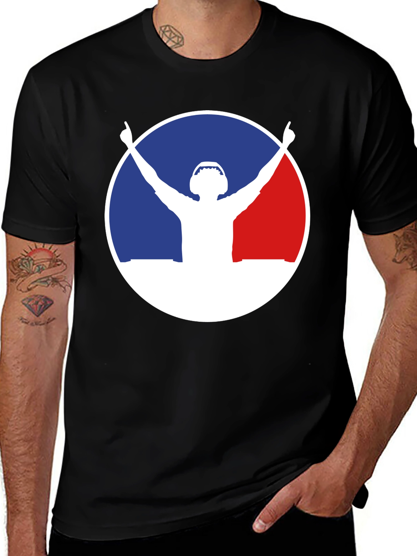 DJ Silhouette Graphic Black T-Shirt