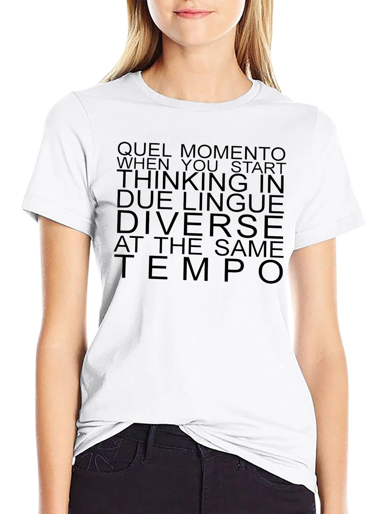 Dual Language Black Graphic Tee
