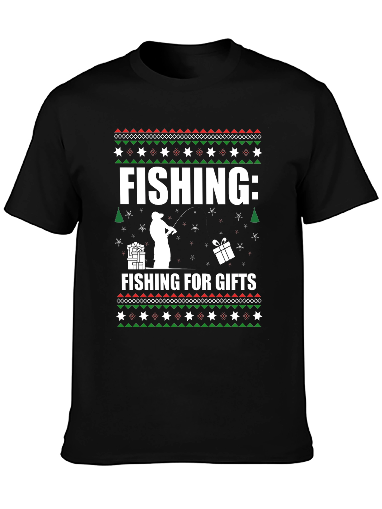 Fishing For Gifts Christmas T-Shirt