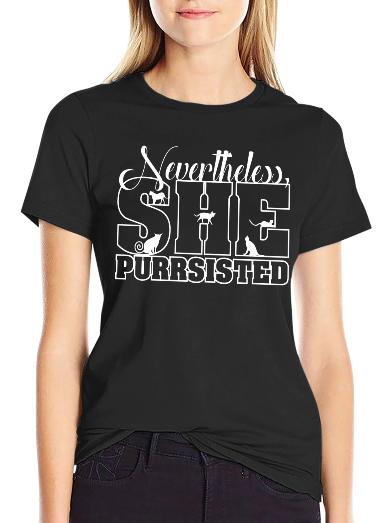 Nevertheless She Purrsisted Cat Lover T-Shirt
