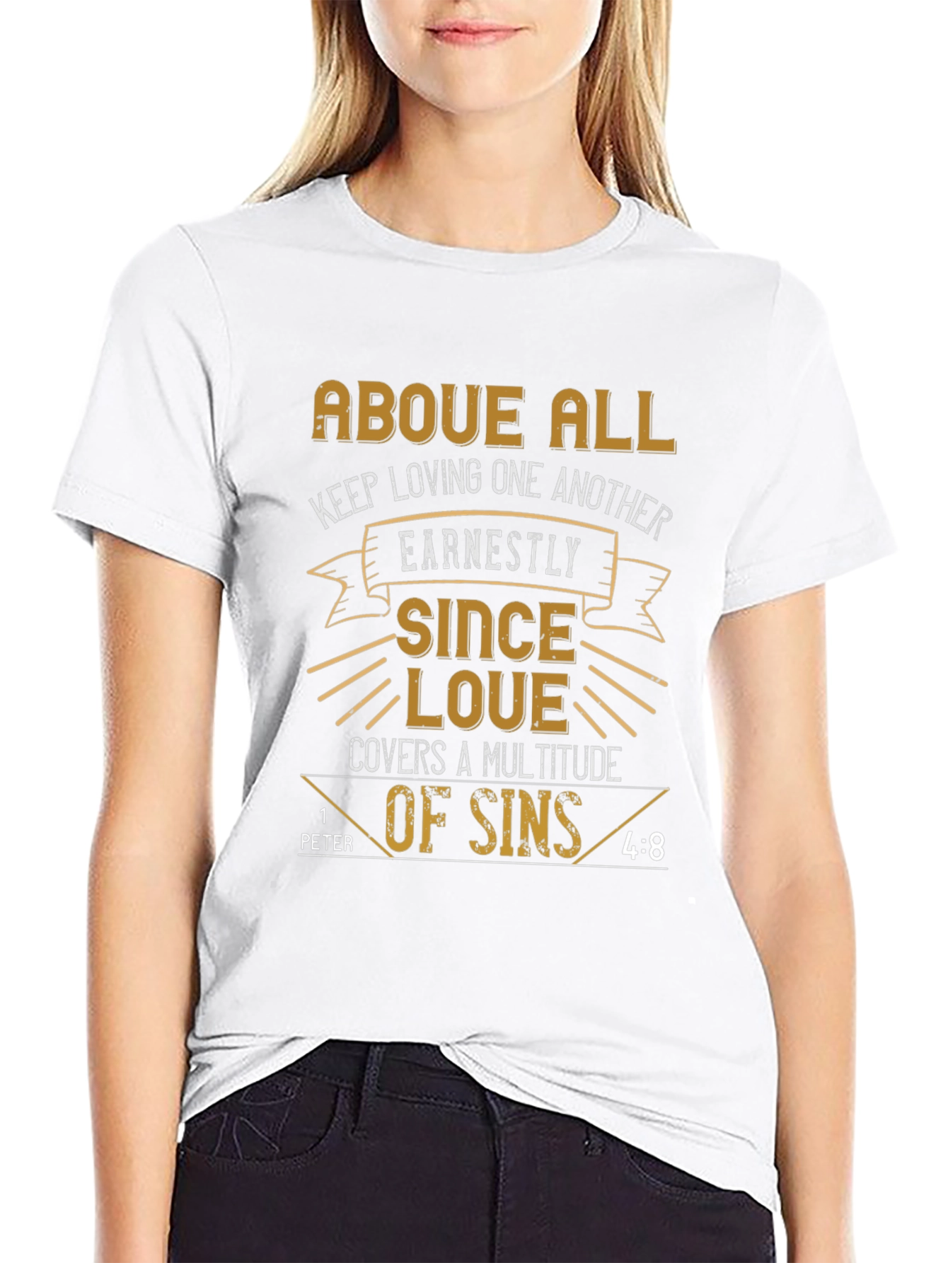 Above All Love T-Shirt - Christian Bible Verse Tee