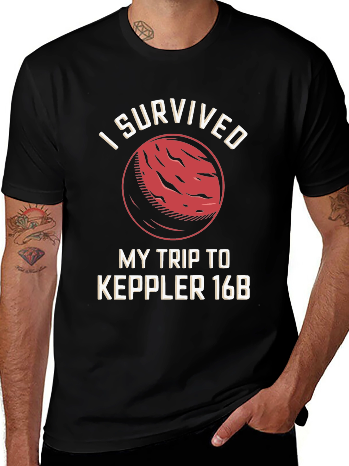 I Survived Kepler 16B Black T-Shirt