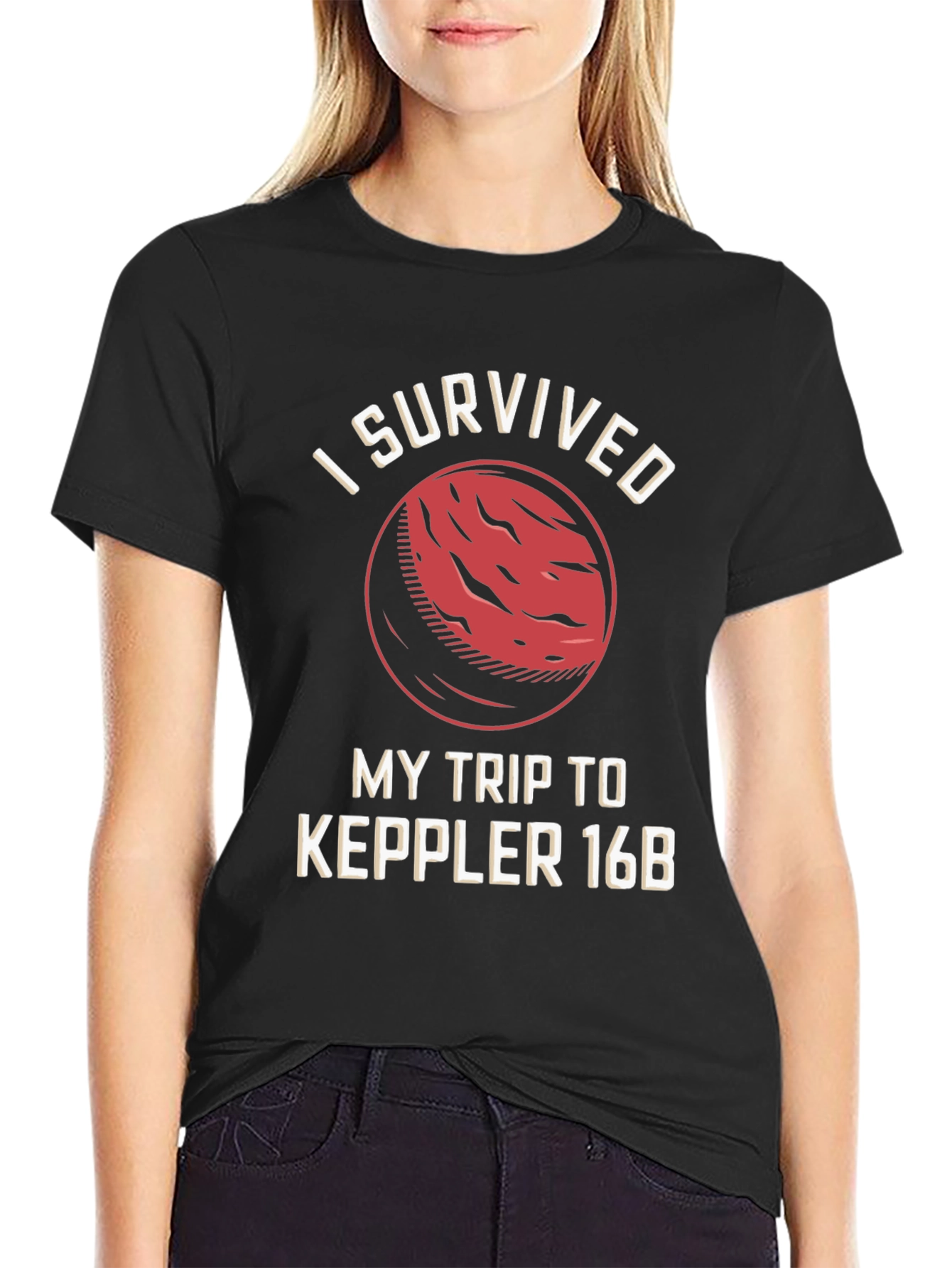 I Survived Kepler 16B Black T-Shirt