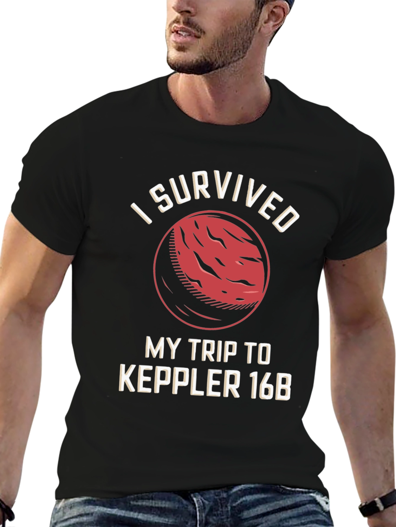 I Survived Kepler 16B Black T-Shirt