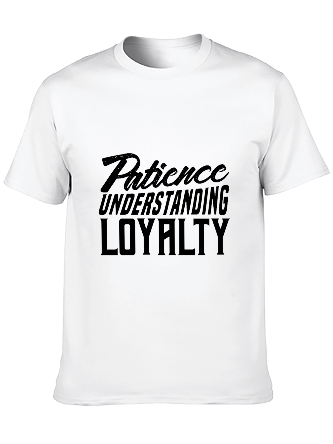 Patience Understanding Loyalty Black Graphic Tee