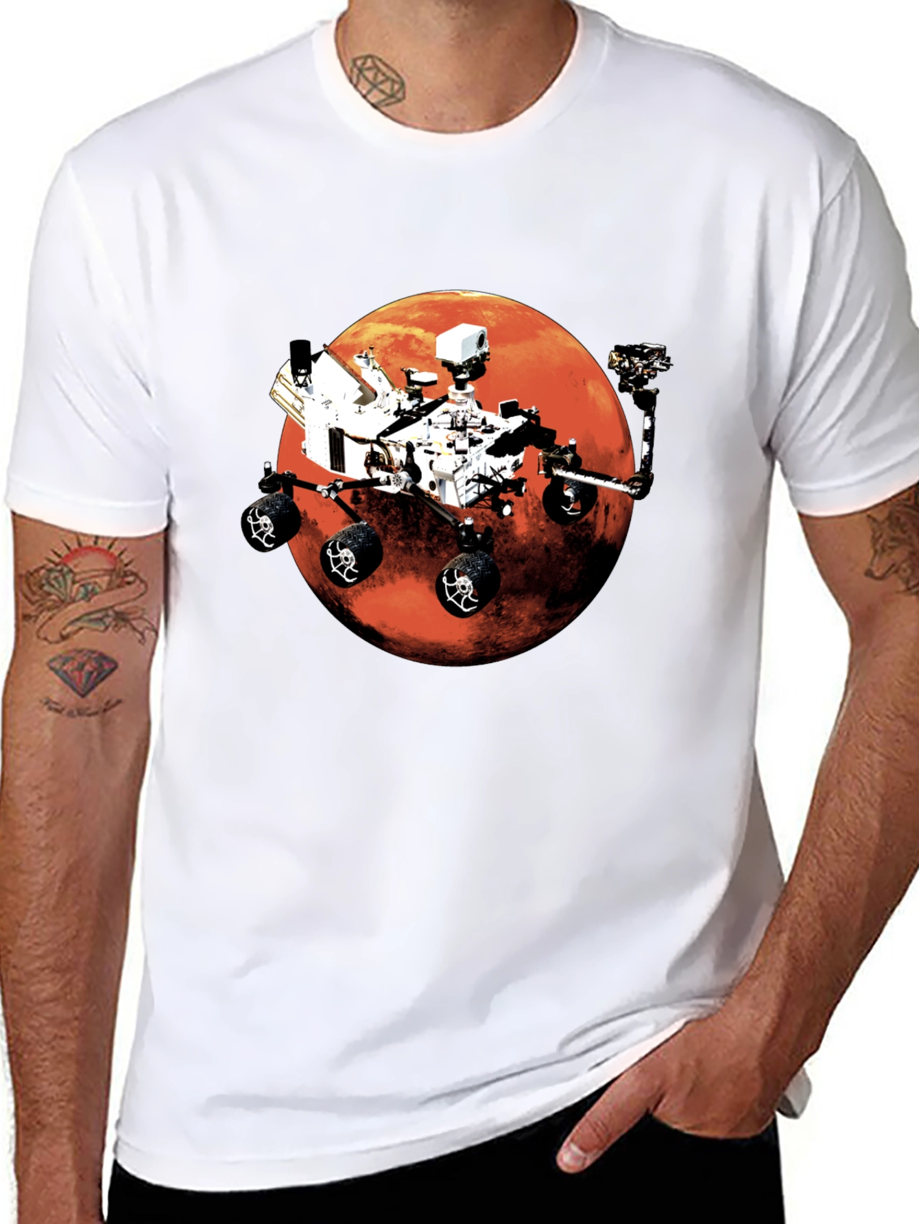 Mars Rover Graphic T-Shirt - Space Exploration Tee