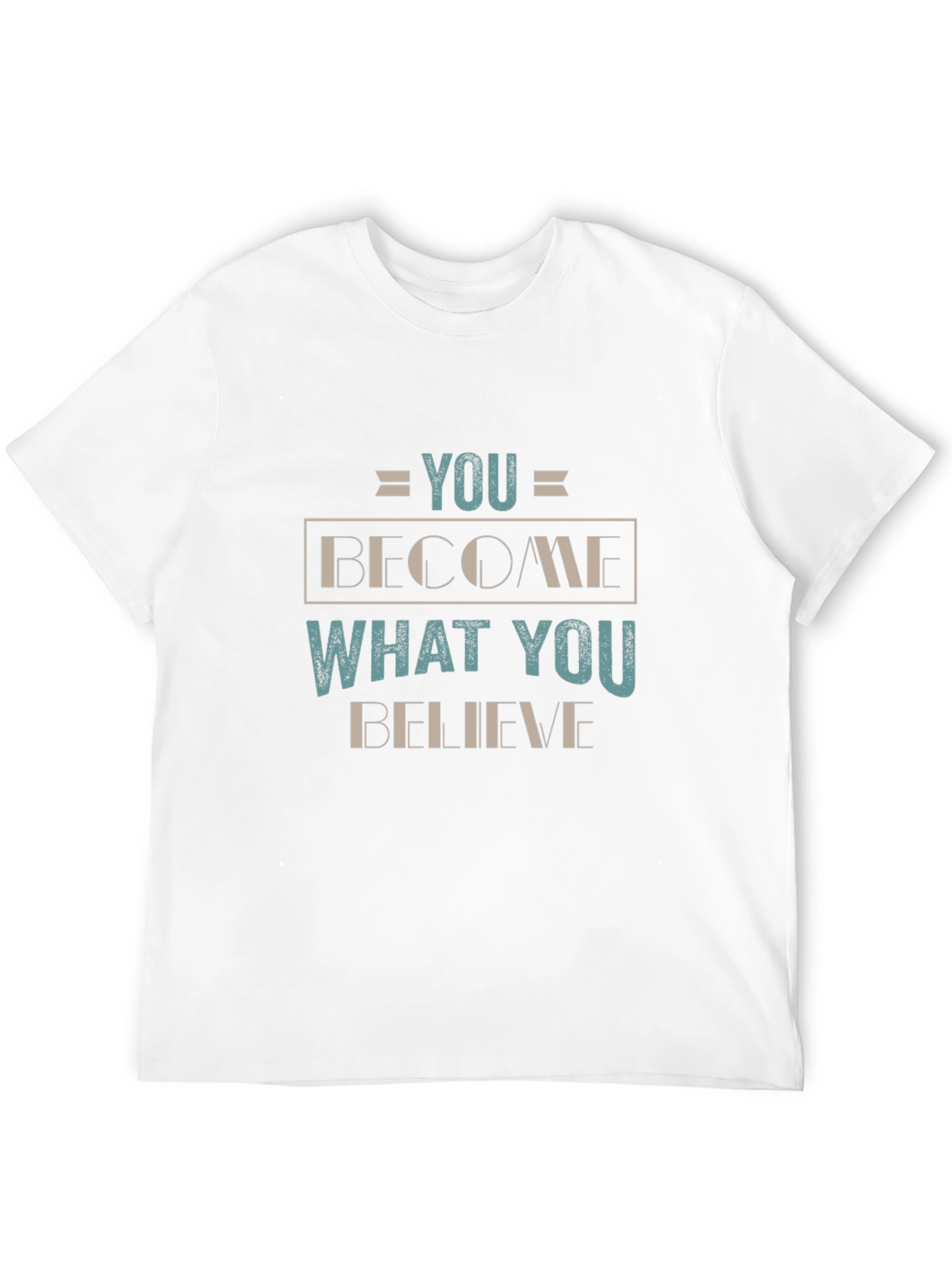 Motivational Black T-Shirt: You Become What You Believe