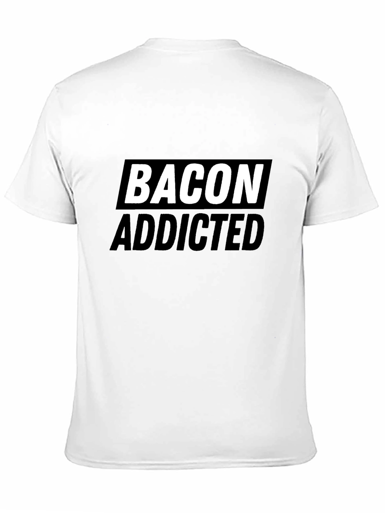 Bacon Addicted Graphic Tee - Premium Black Cotton