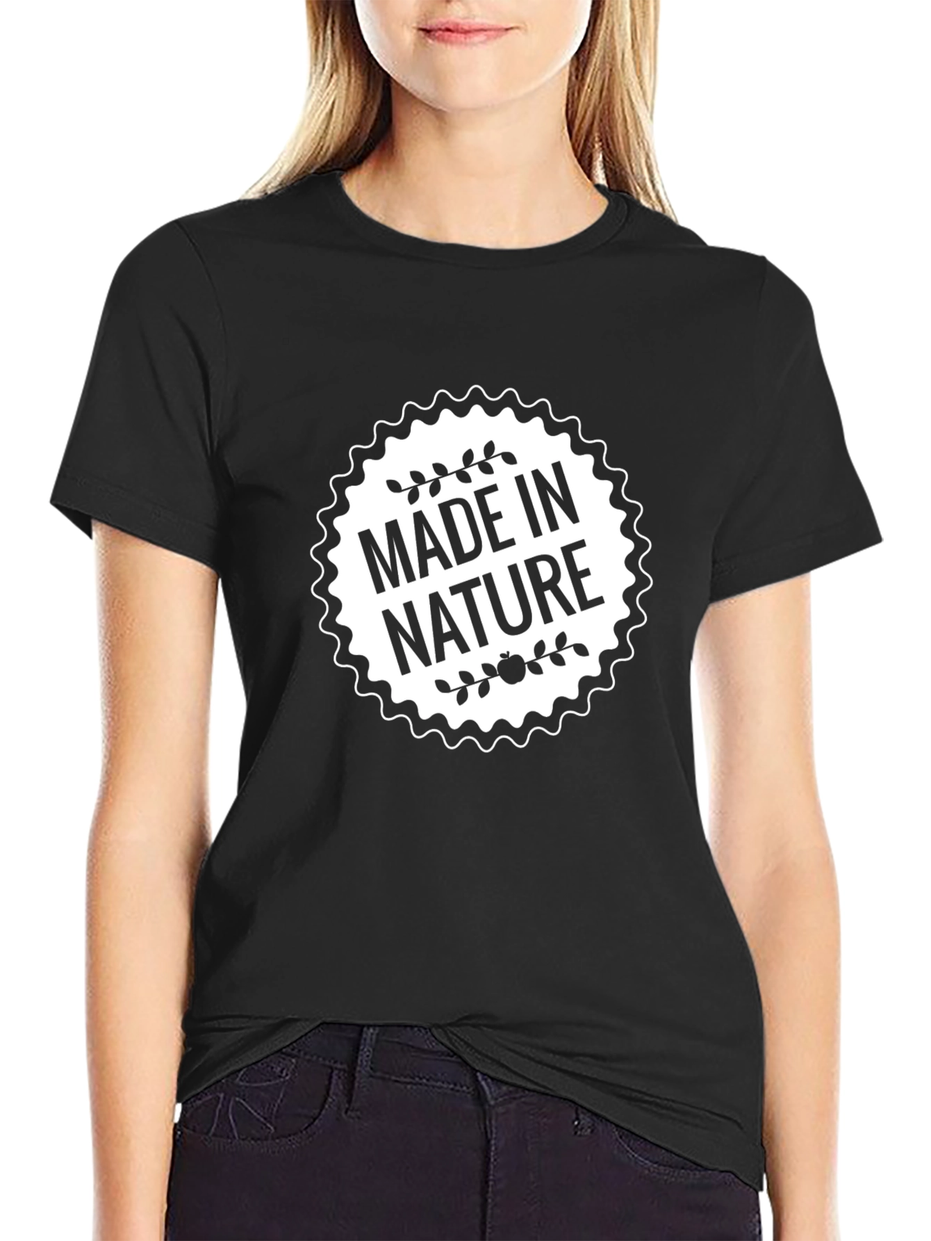 Made in Nature Black Graphic T-Shirt