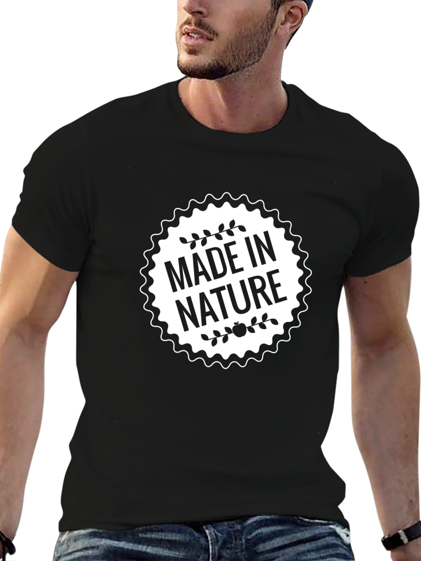 Made in Nature Black Graphic T-Shirt