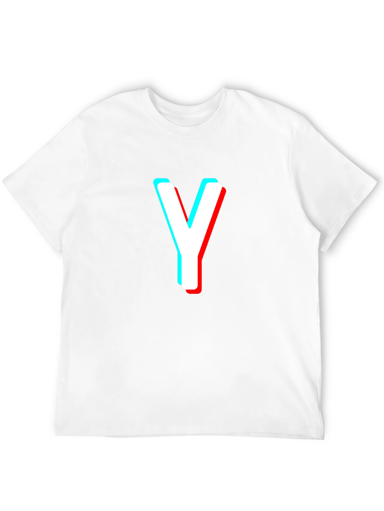 Letter Y Black T-Shirt - 3D Effect Graphic Tee