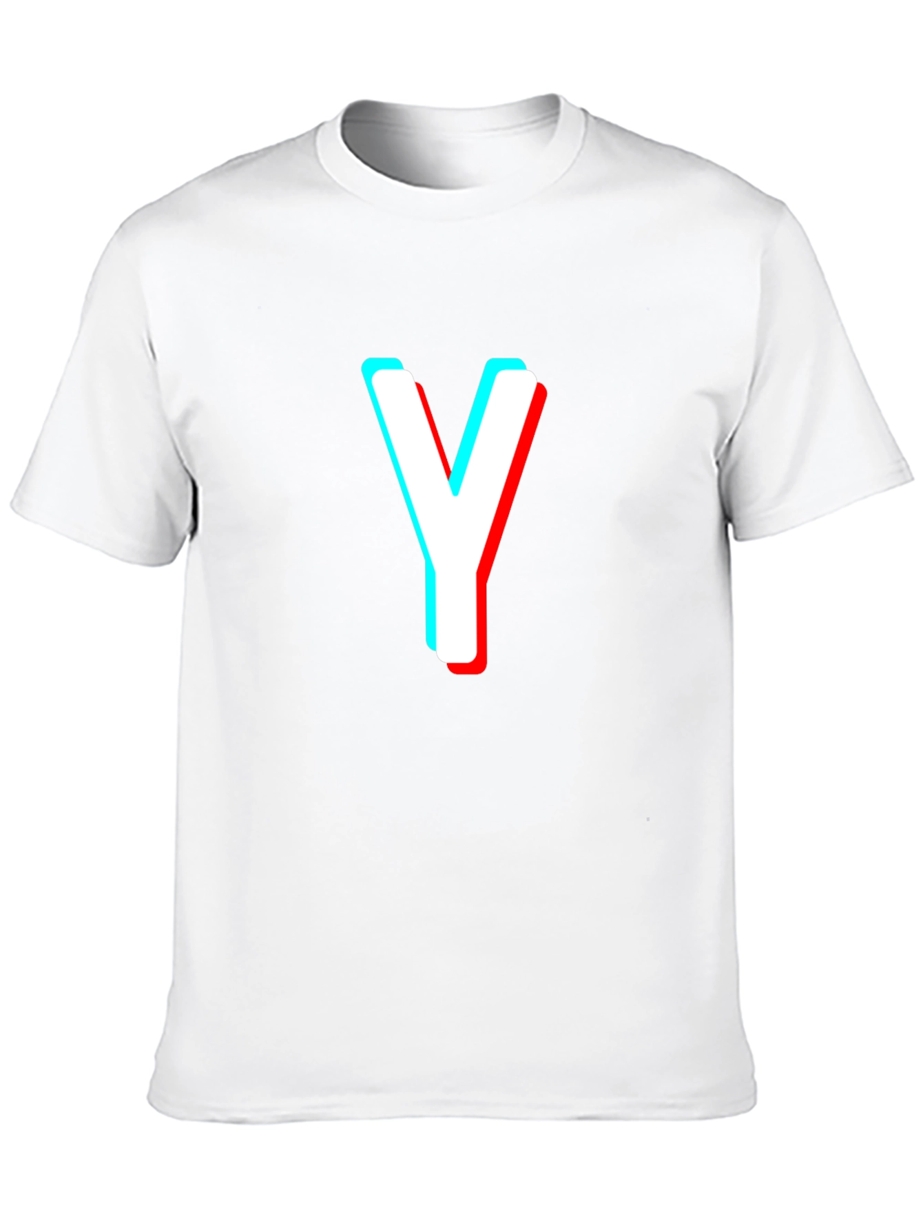 Letter Y Black T-Shirt - 3D Effect Graphic Tee