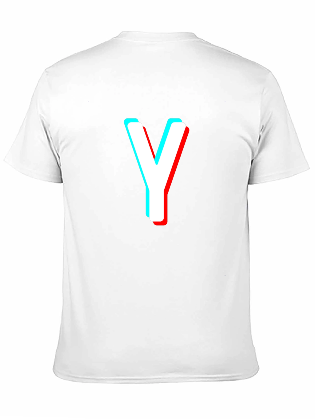 Letter Y Black T-Shirt - 3D Effect Graphic Tee