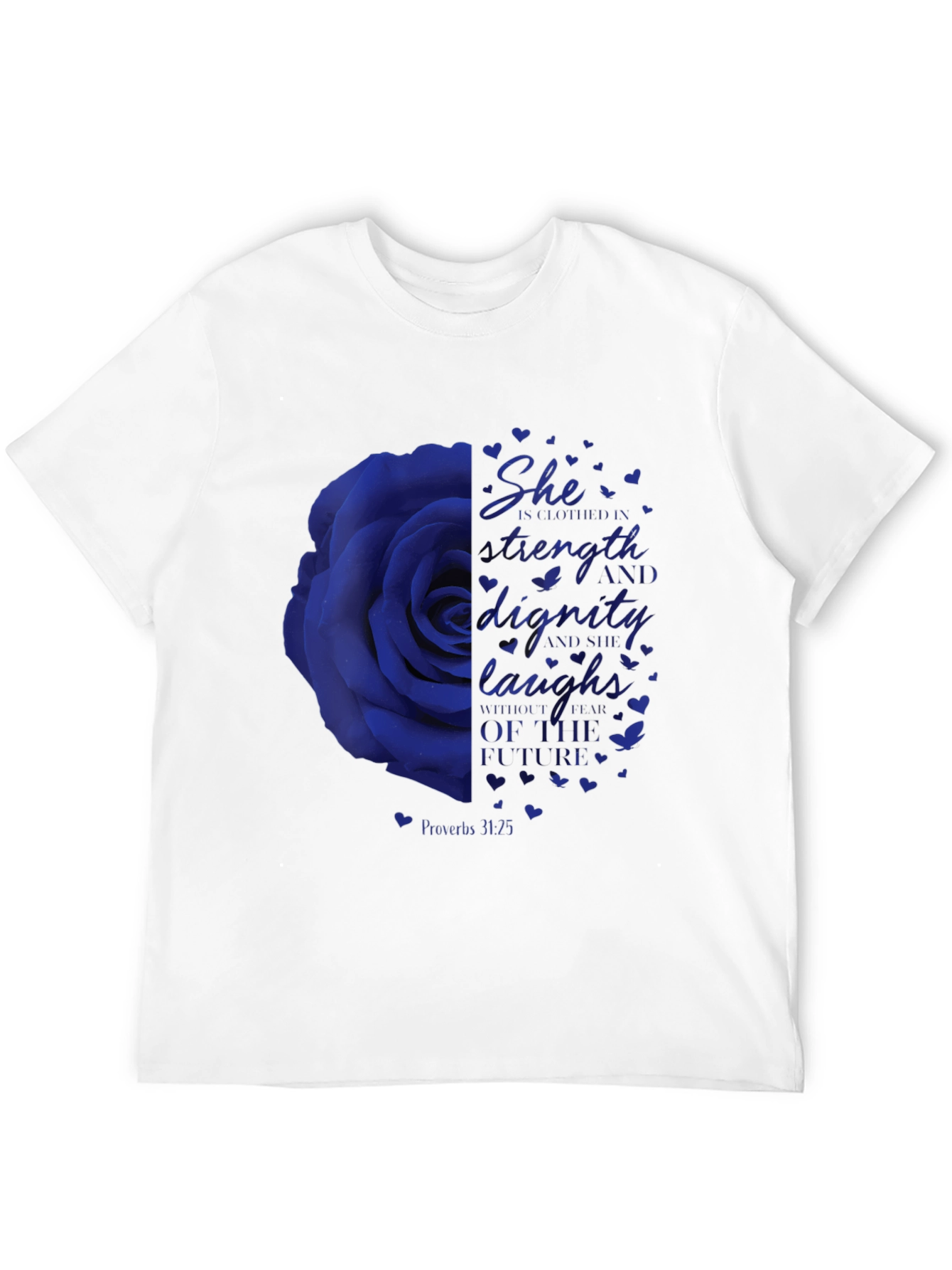 She is clothed in Strength Graphic Tee