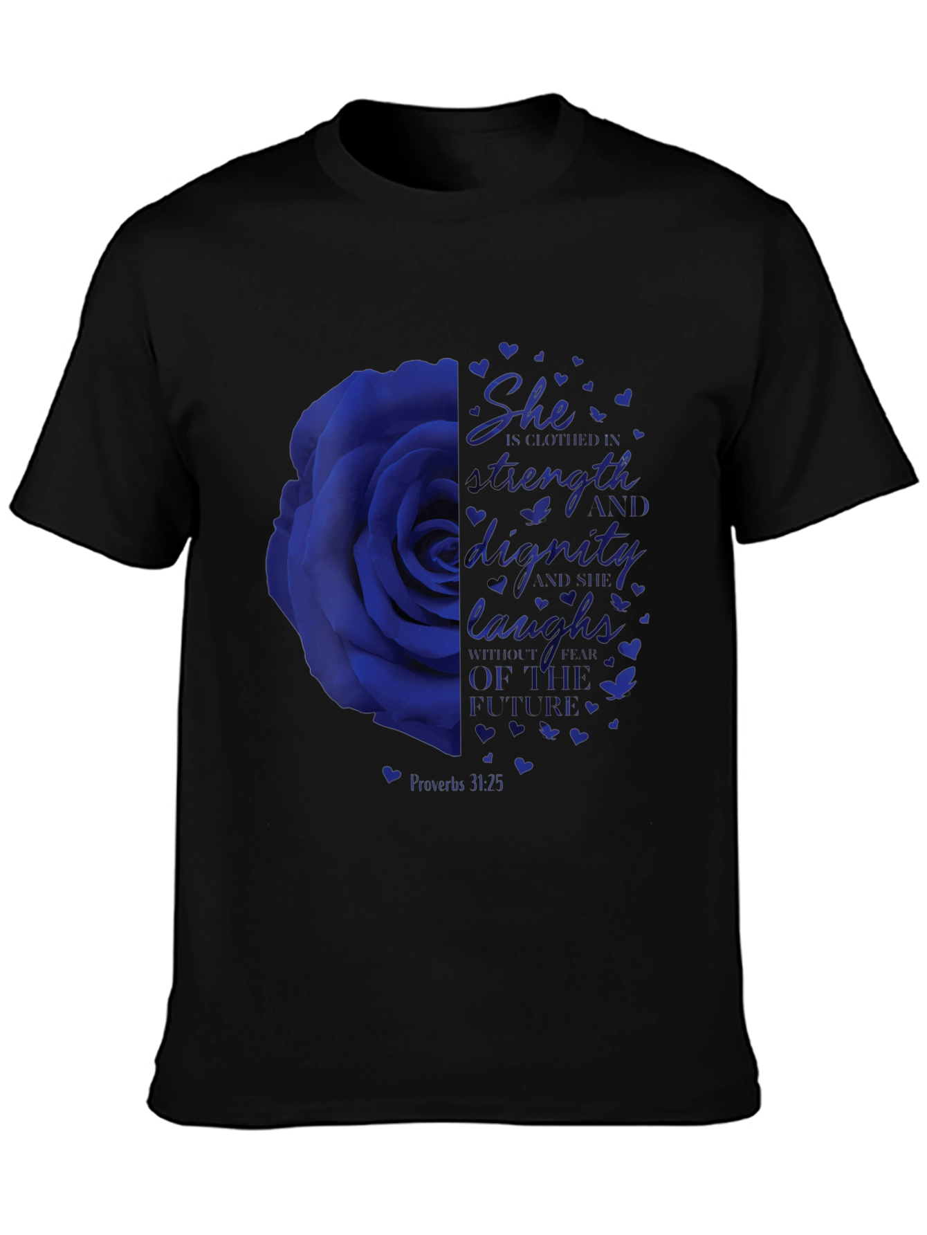 She is clothed in Strength Graphic Tee