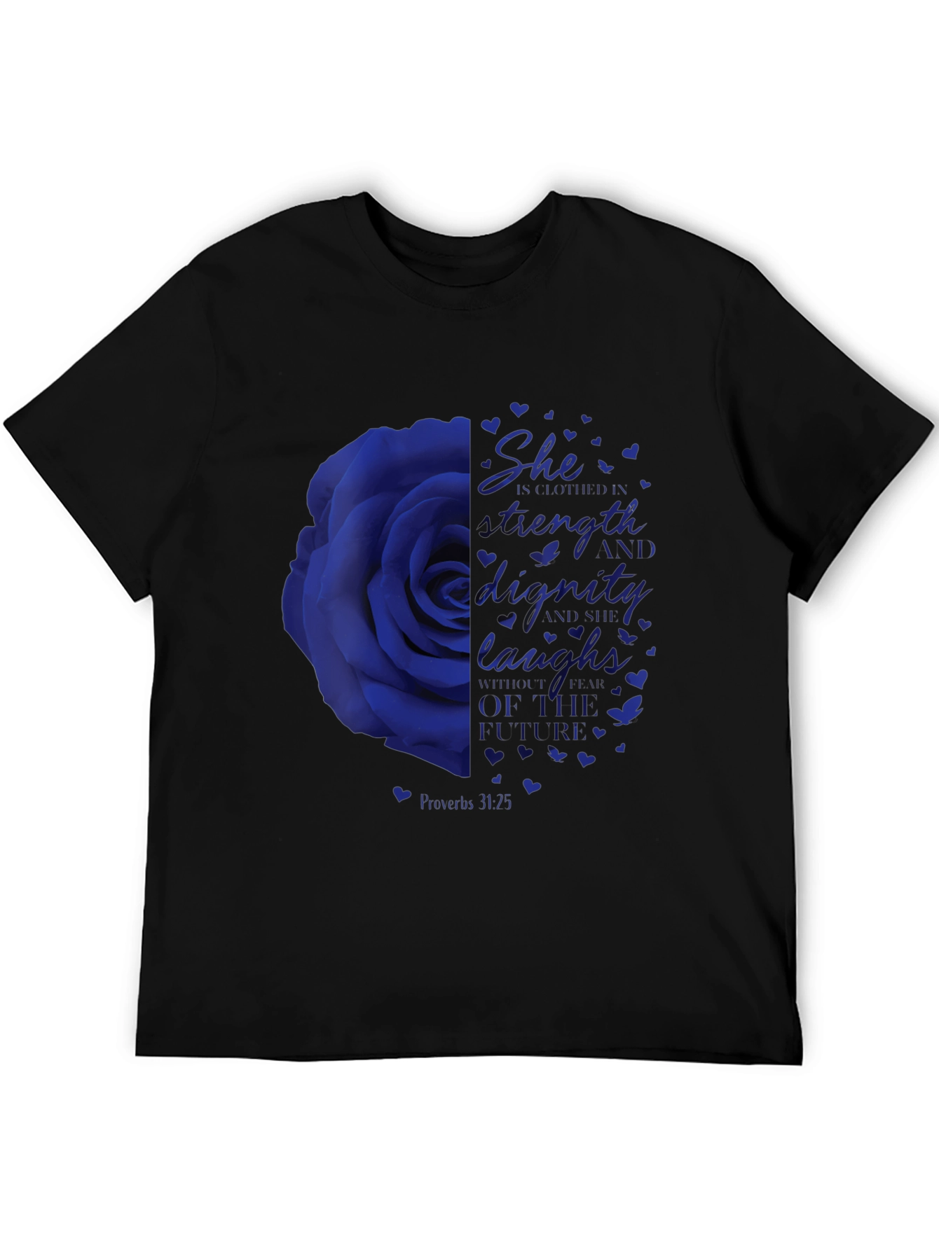 She is clothed in Strength Graphic Tee