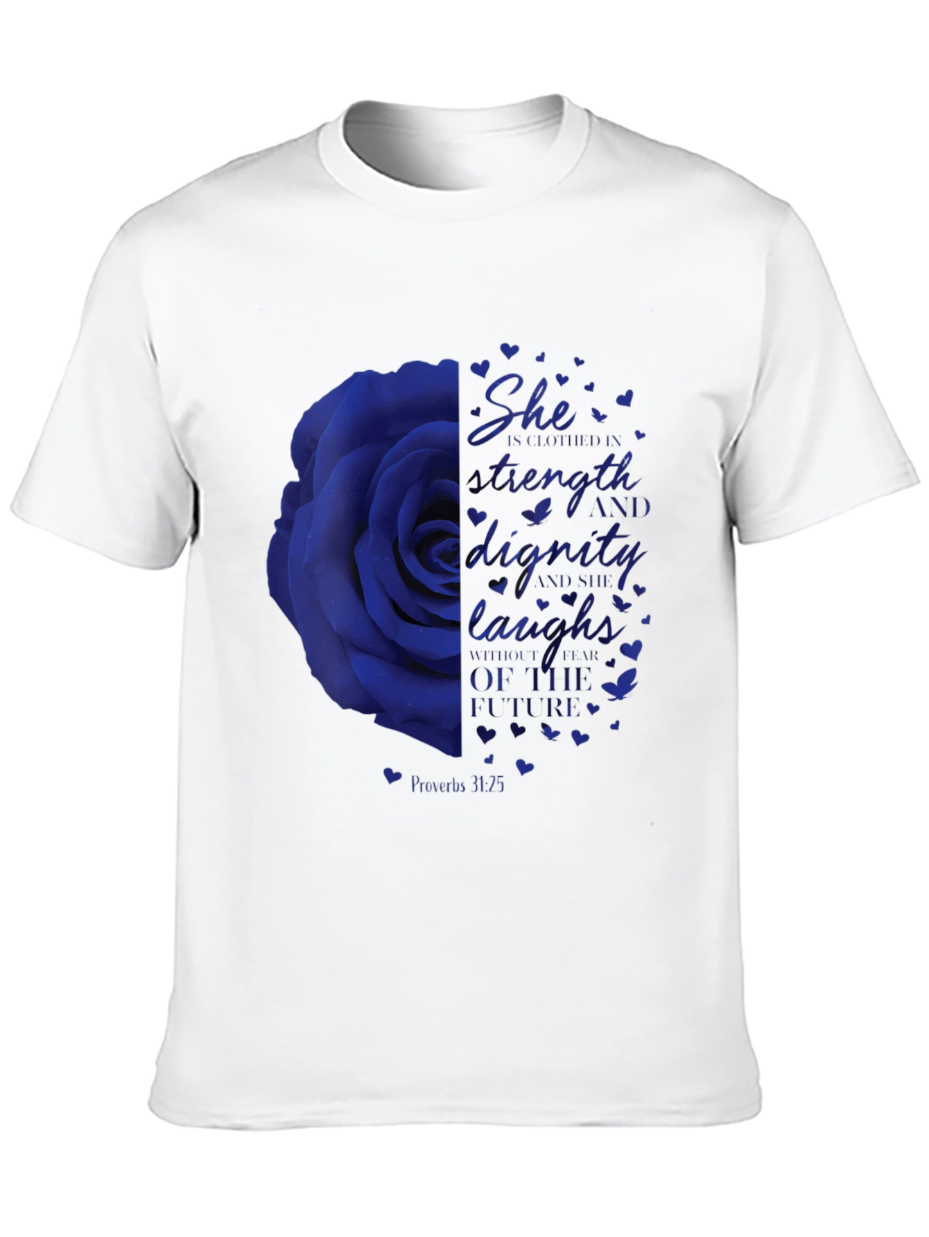 She is clothed in Strength Graphic Tee