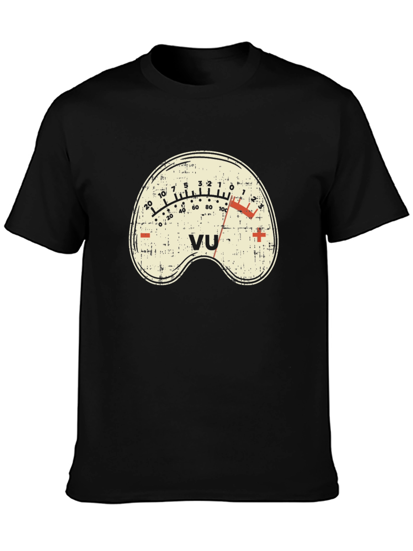 VU Meter Graphic Tee - Retro Audio Engineer Shirt