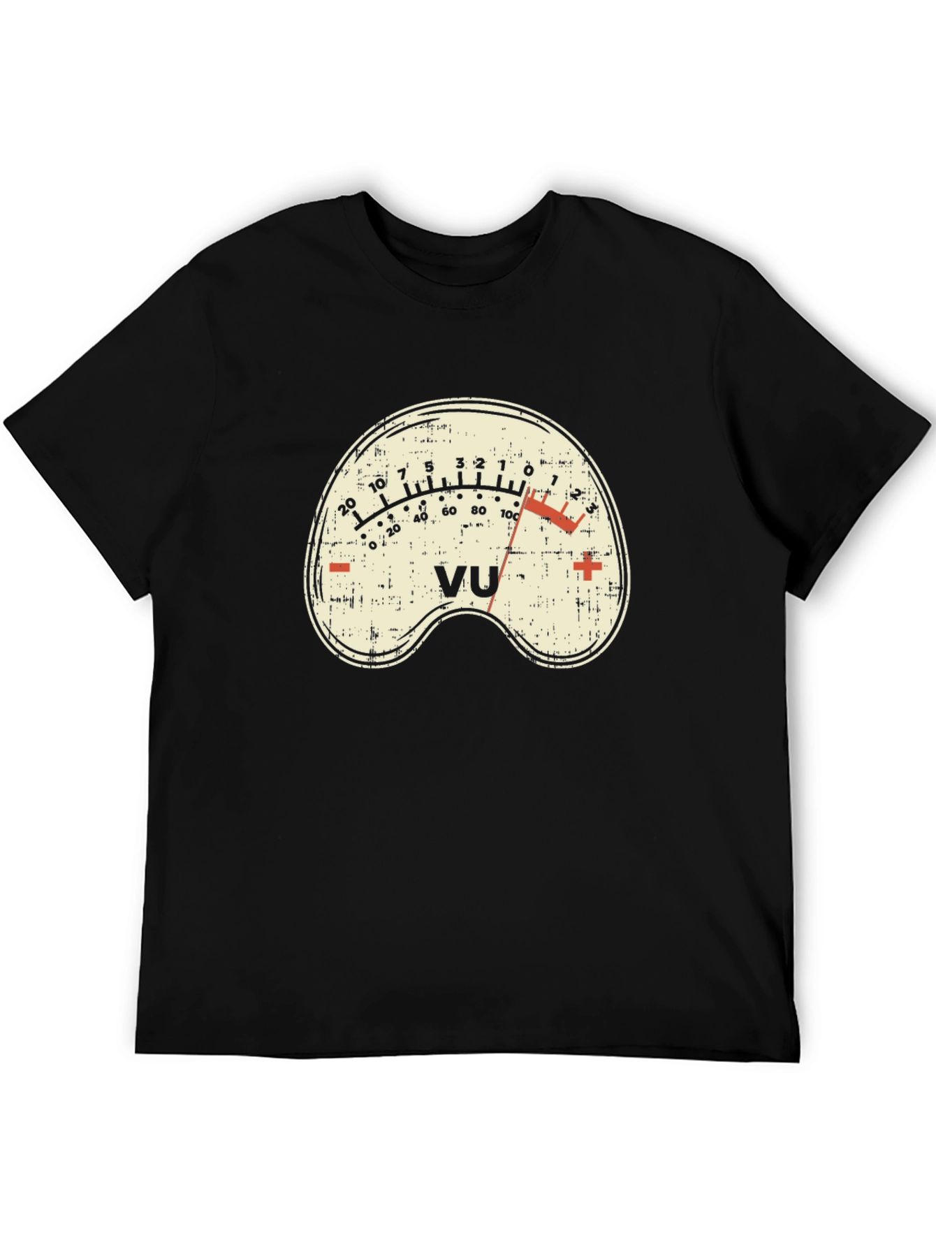 VU Meter Graphic Tee - Retro Audio Engineer Shirt