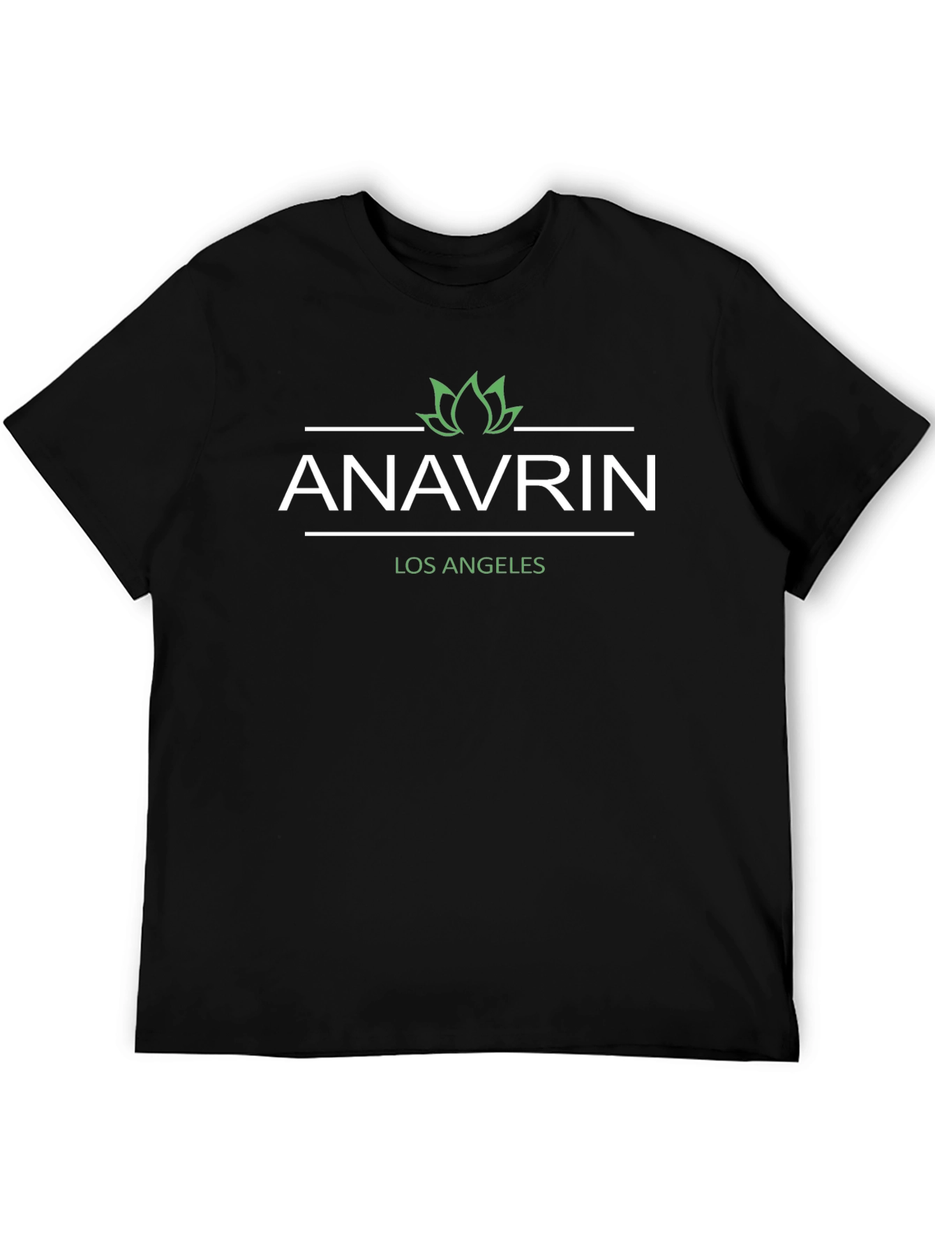 Anavrin Los Angeles Black Graphic Tee